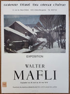 Walter Mafli original art exhibition poster - 13.8"×18.9" (35×48cm)