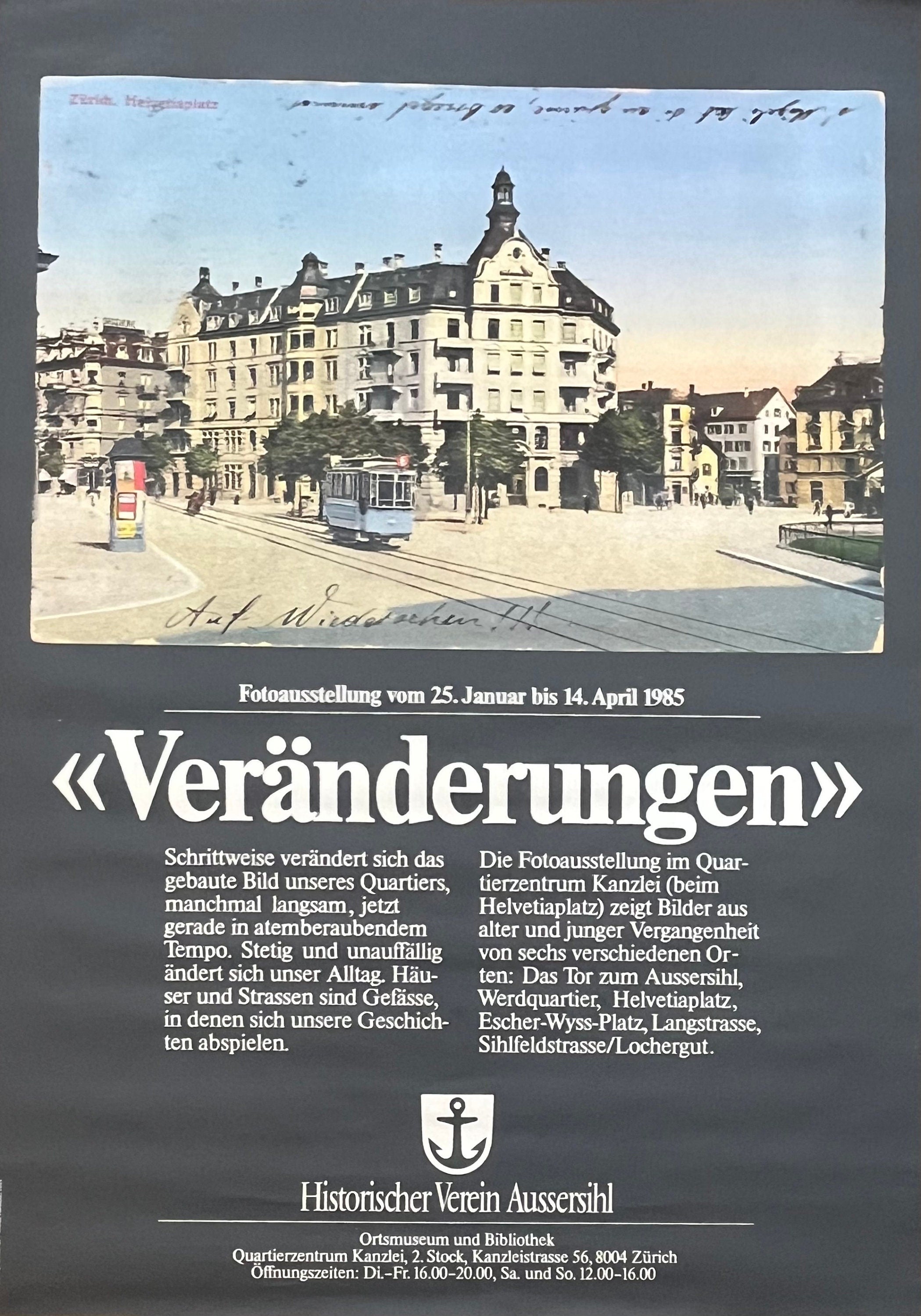 Vintage Zürcher Ausstellungsposter - 35.6"×50.2" (90.5×127.5cm)