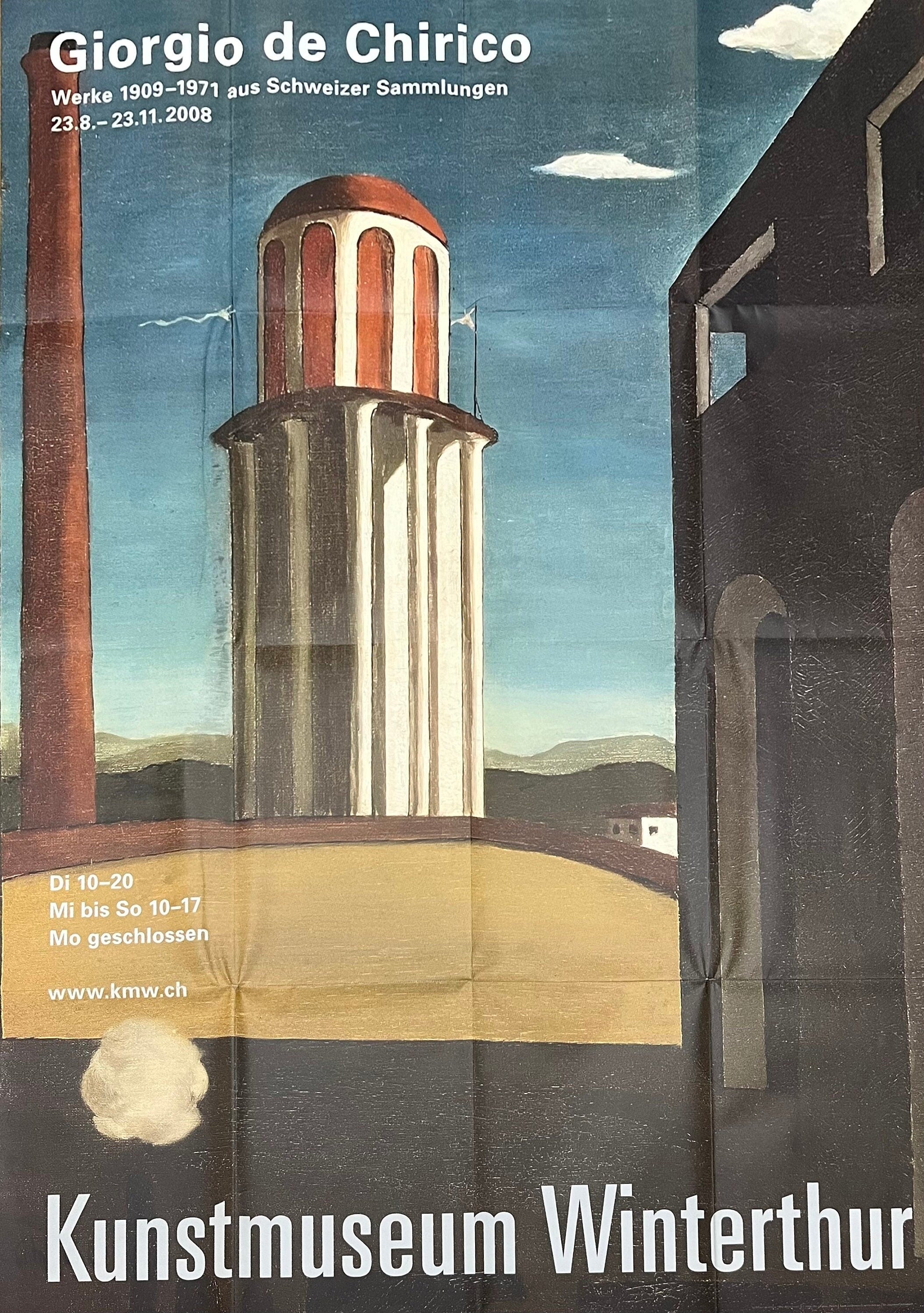 Giorgio de Chirico großes Vintage-Kunstposter – 90×128 cm (35.4"×50.4")