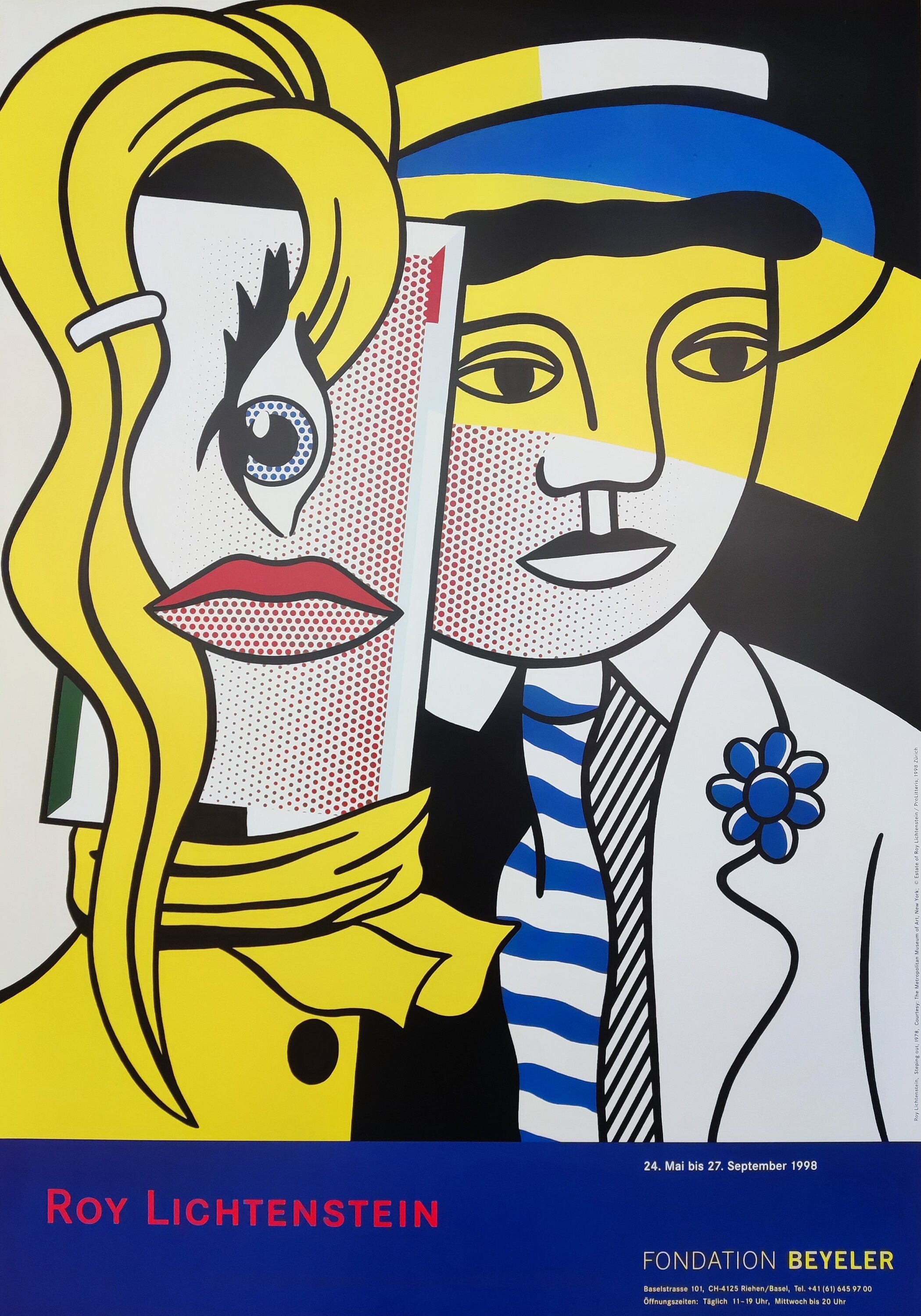 Roy Lichtenstein Kunstausstellungsplakat – 27.0"×38.6" (68.5×98cm)