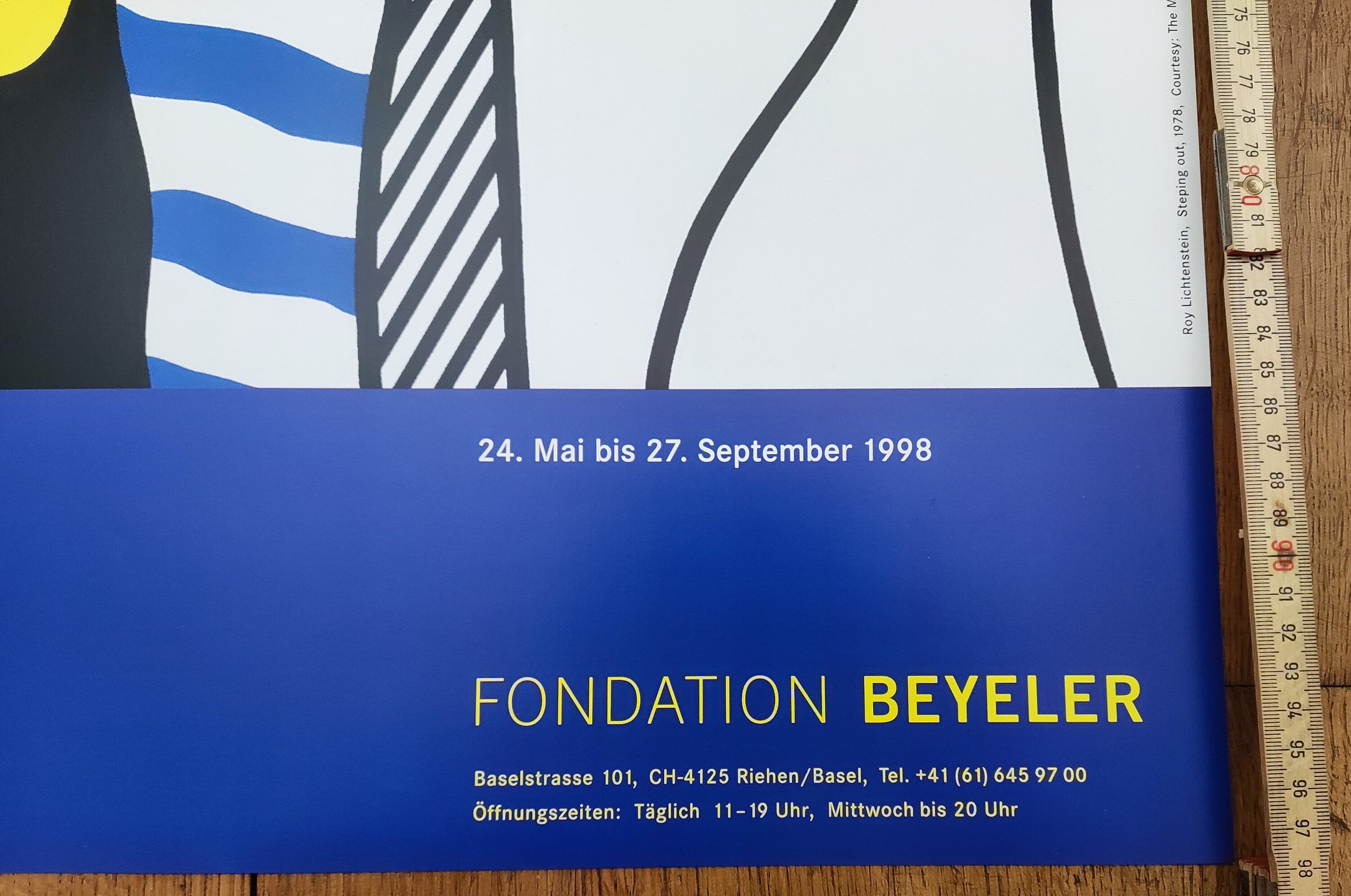 Roy Lichtenstein Kunstausstellungsplakat – 27.0"×38.6" (68.5×98cm)