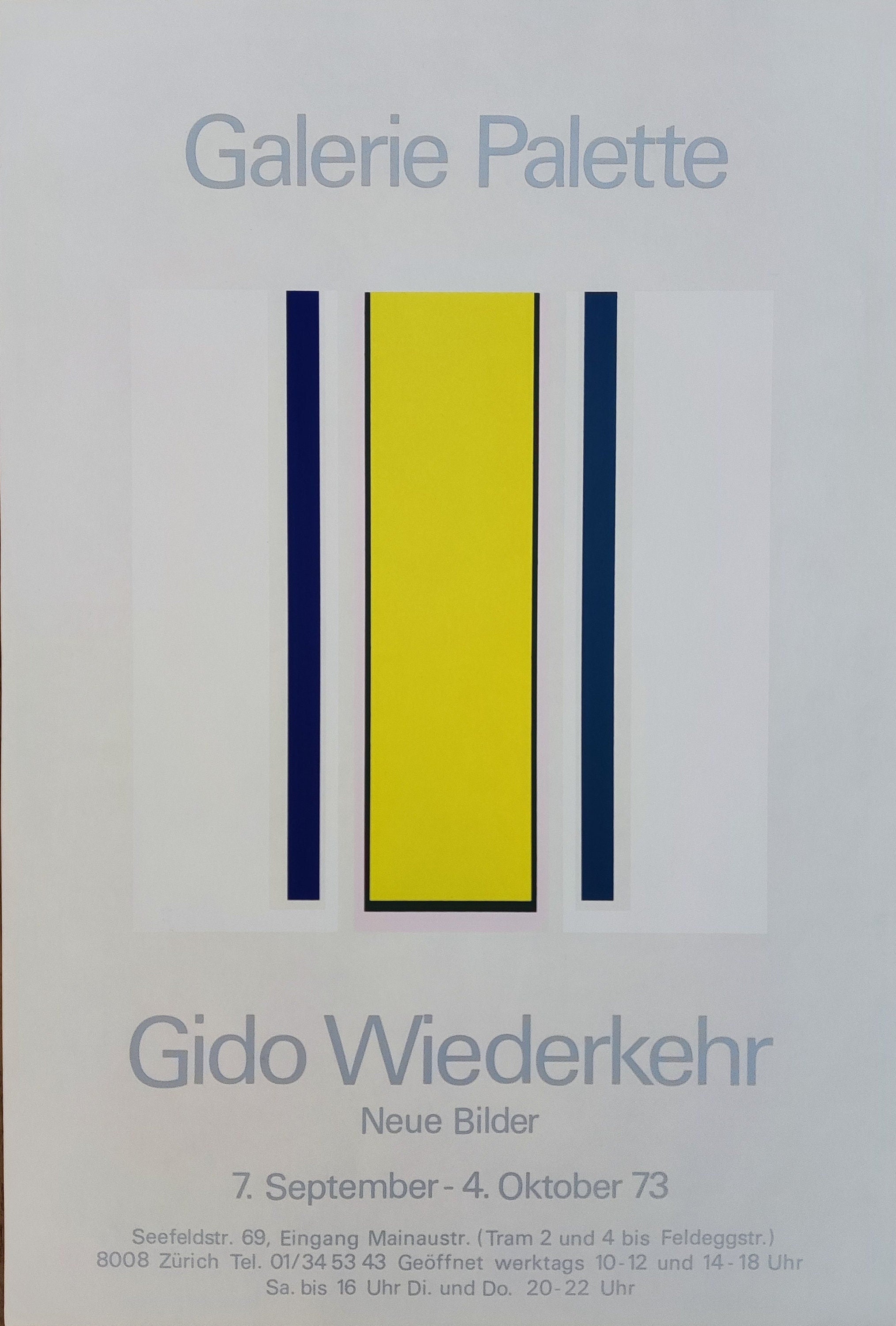 Gido Wiederkehr original art poster silkscreen - 13.4"×19.7" (34×50cm)