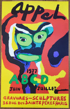 Karel Appel Original-Kunstausstellungsplakat - 51×81 cm (20,1"×31,9")