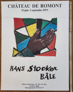 Hans Stocker original art exhibition poster used - 19.3"×25.2" (49×64cm)