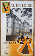 Château de Cheverny vintage art poster - 24.0"×39.4" (61×100cm)
