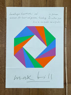 Max Bill originales Ausstellungsplakat gefaltet – 59×84 cm (23.2"×33.1")