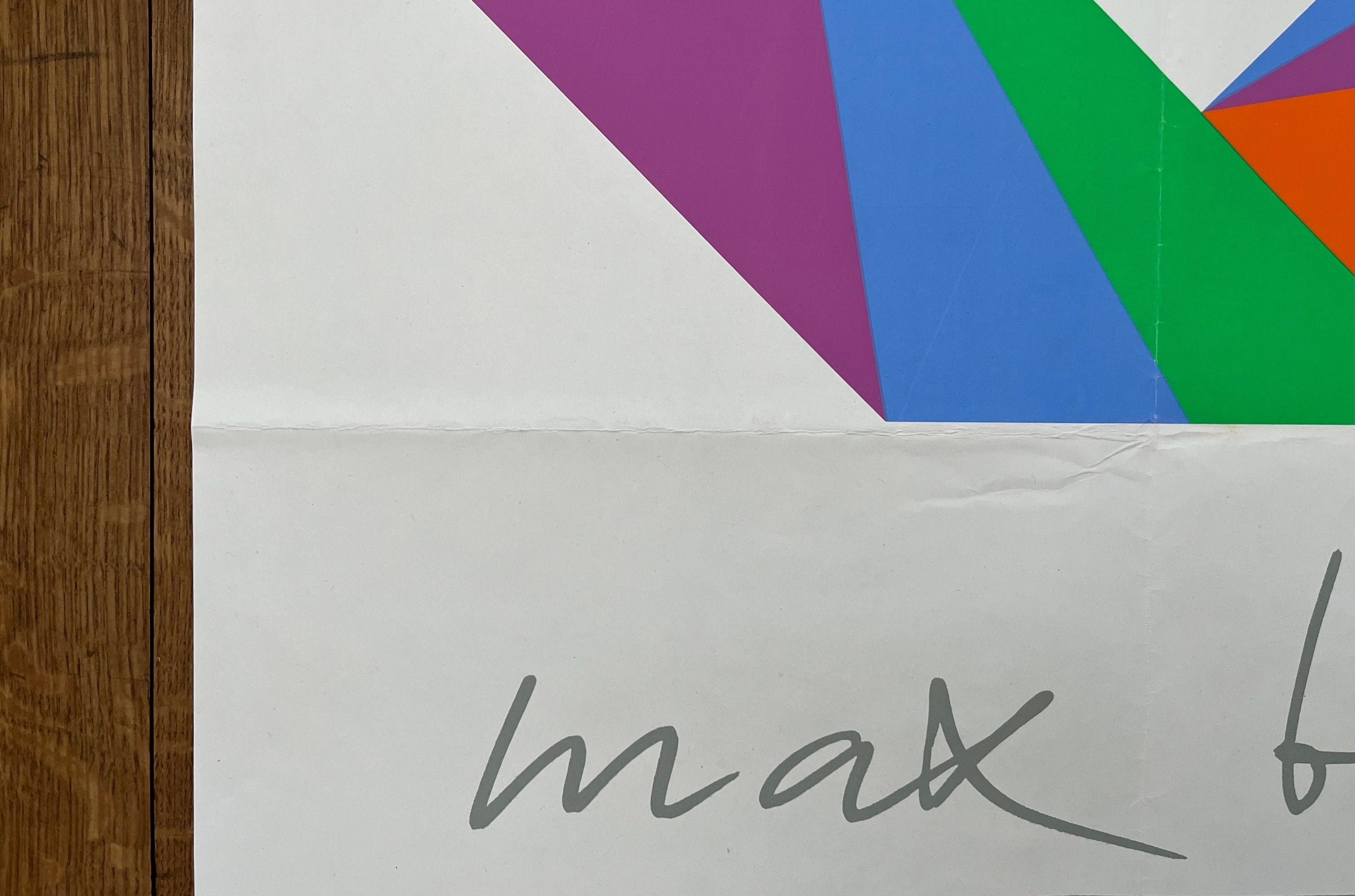 Max Bill originales Ausstellungsplakat gefaltet – 59×84 cm (23.2"×33.1")
