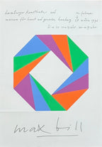 Max Bill originales Ausstellungsplakat gefaltet – 59×84 cm (23.2"×33.1")