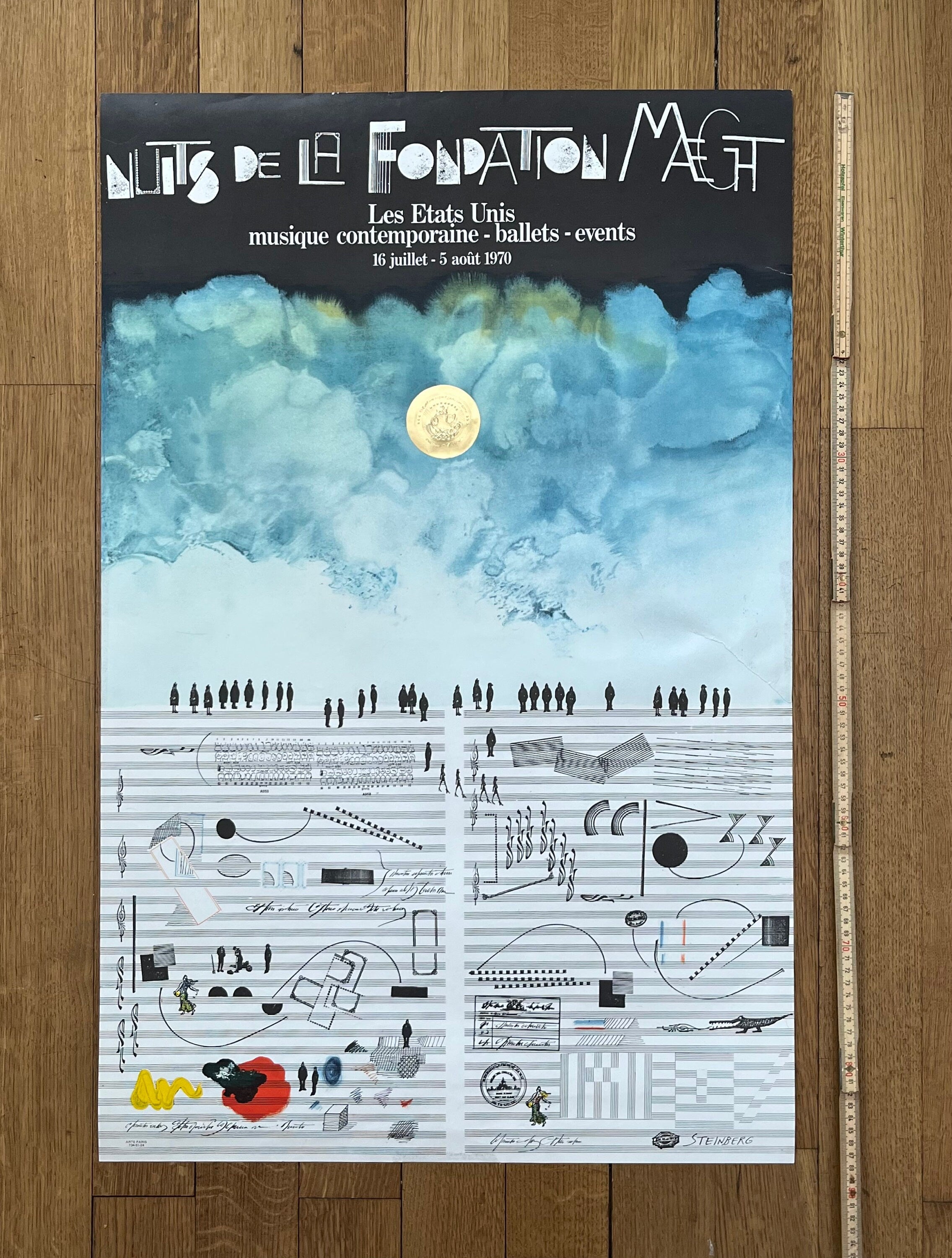 Saul Steinberg Originalkunstplakat gebraucht - 57×89cm (22,4"×35,0")
