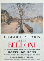 Serge Belloni original art poster - 19.7"×26.8" (50×68cm)