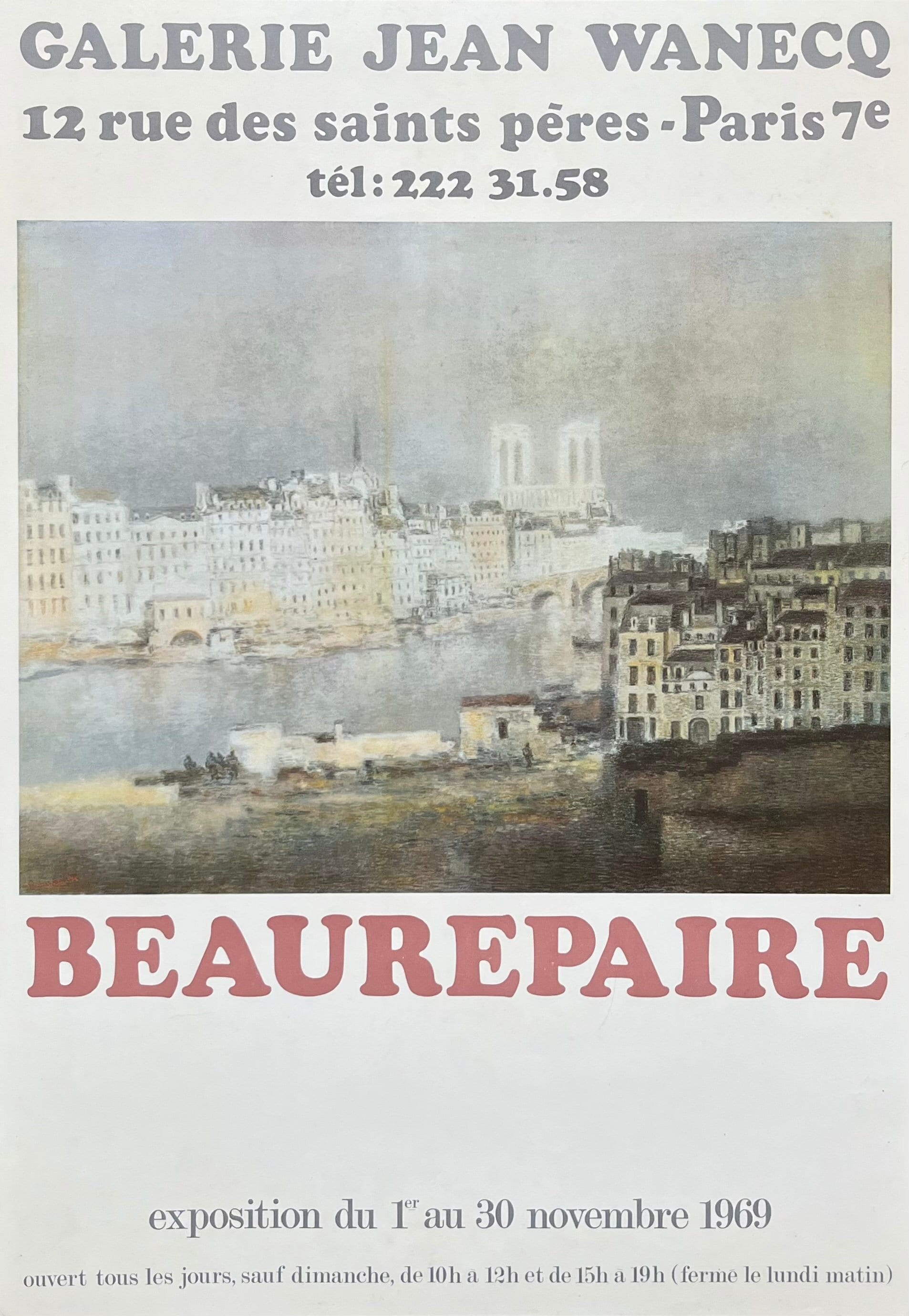André Beaurepaire art exhibition poster - 15.0"×21.3" (38×54cm)