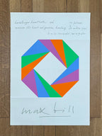 Max Bill originales Ausstellungsplakat gefaltet – 59×84 cm (23.2"×33.1")