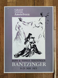 Bantzinger art exhibition poster used - 18.3"×24.2" (46.5×61.5cm)