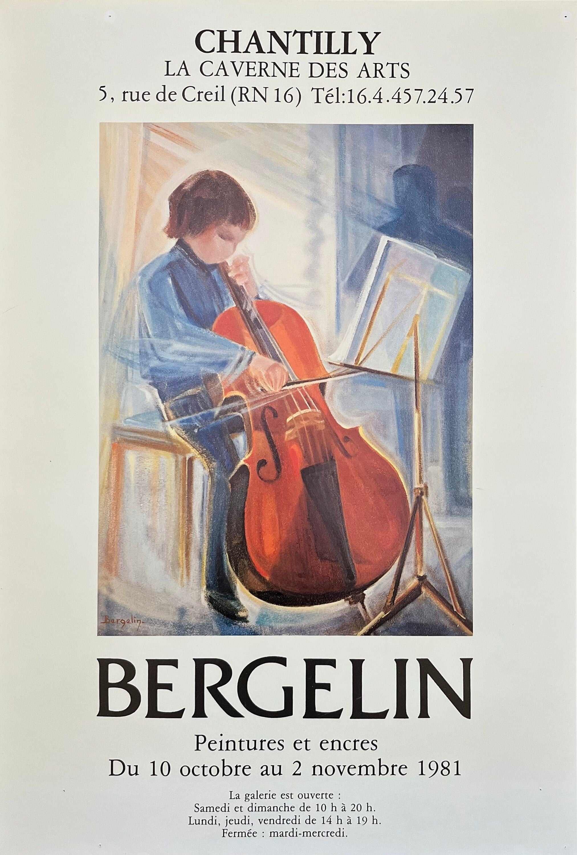 Éliane Bergelin art exhibition poster - 16.5"×24.4" (42×62cm)