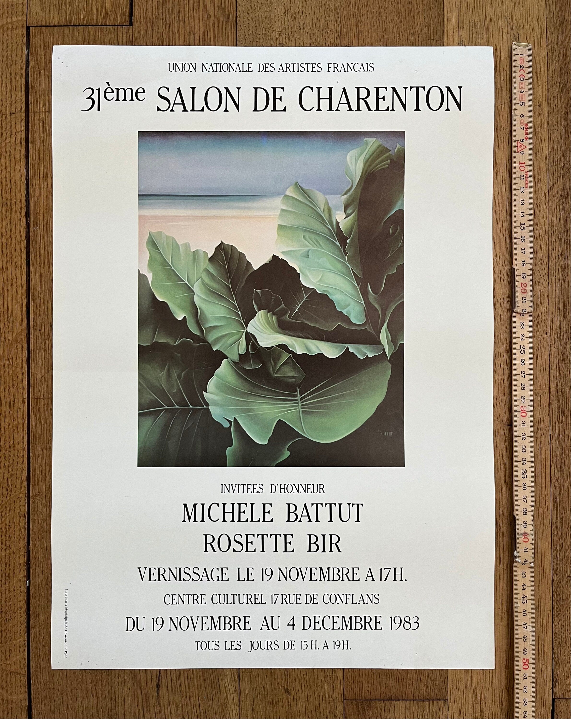 Michelle Battut & Rosette Bir original exhibition poster - 14.2"×20.1" (36×51cm)