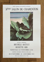 Michelle Battut & Rosette Bir original exhibition poster - 14.2"×20.1" (36×51cm)