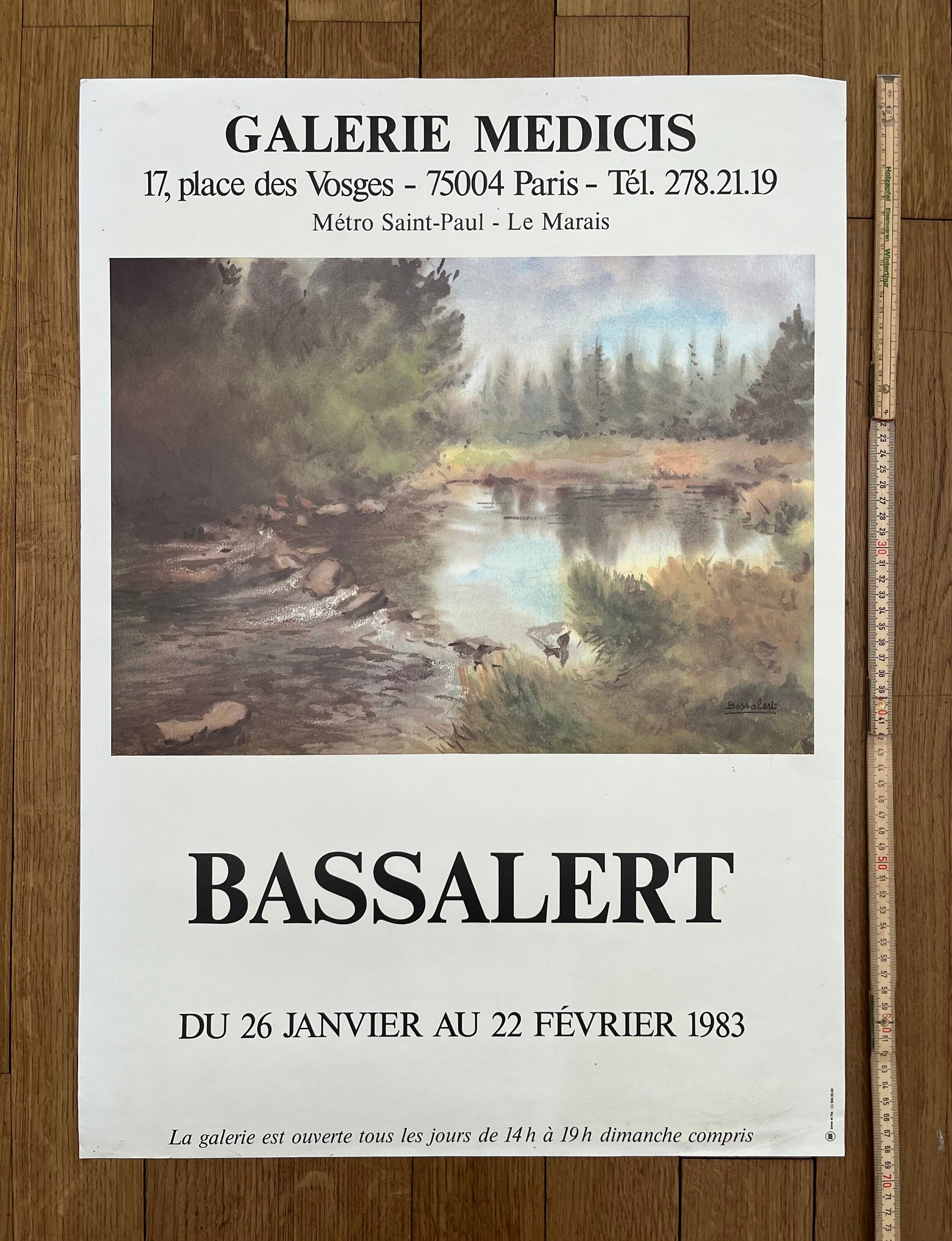 Bassalert original art poster - 19.3"×27.2" (49×69cm)