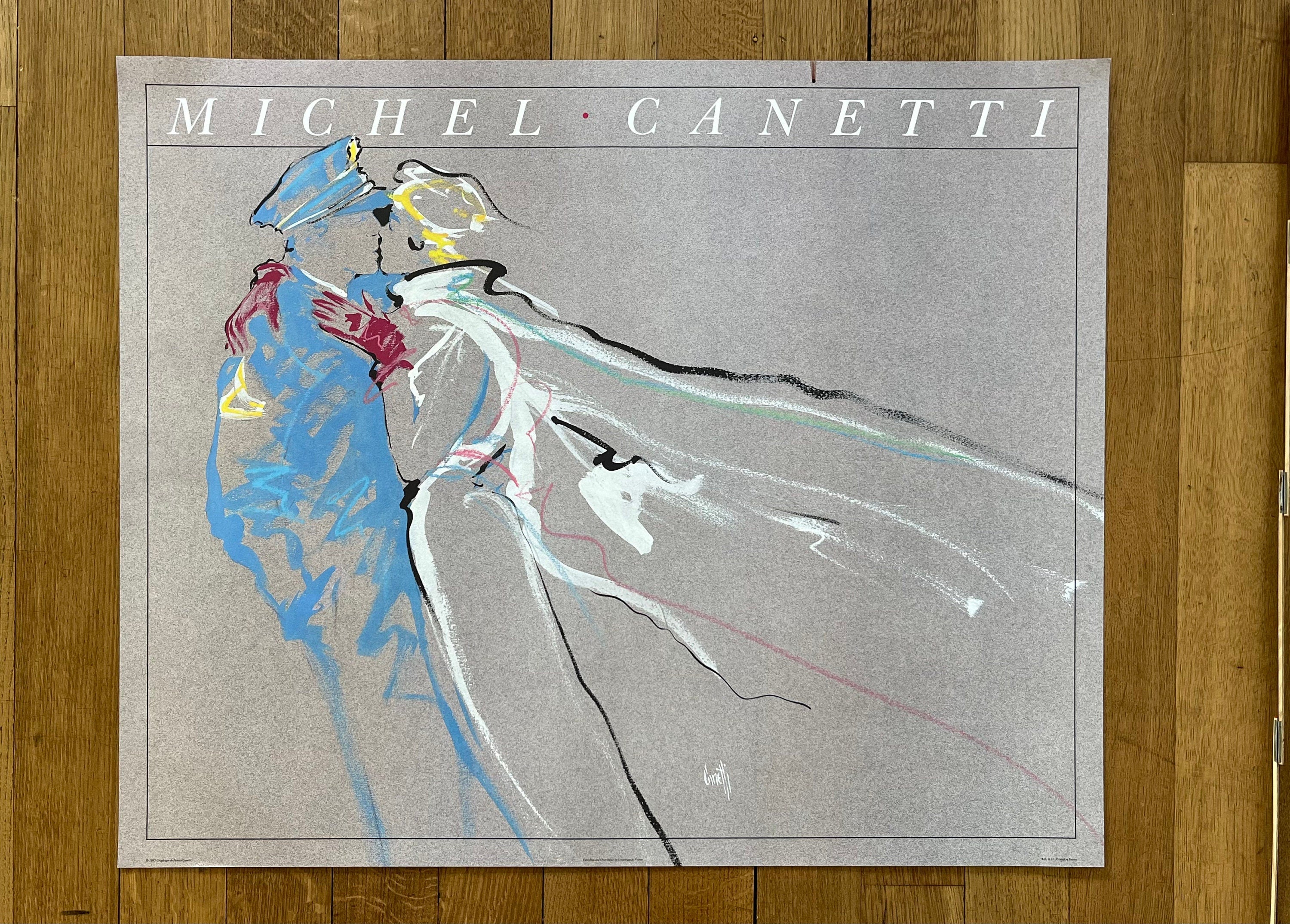 Michel Canetti original art poster - 31.5"×25.6" (80×65cm)