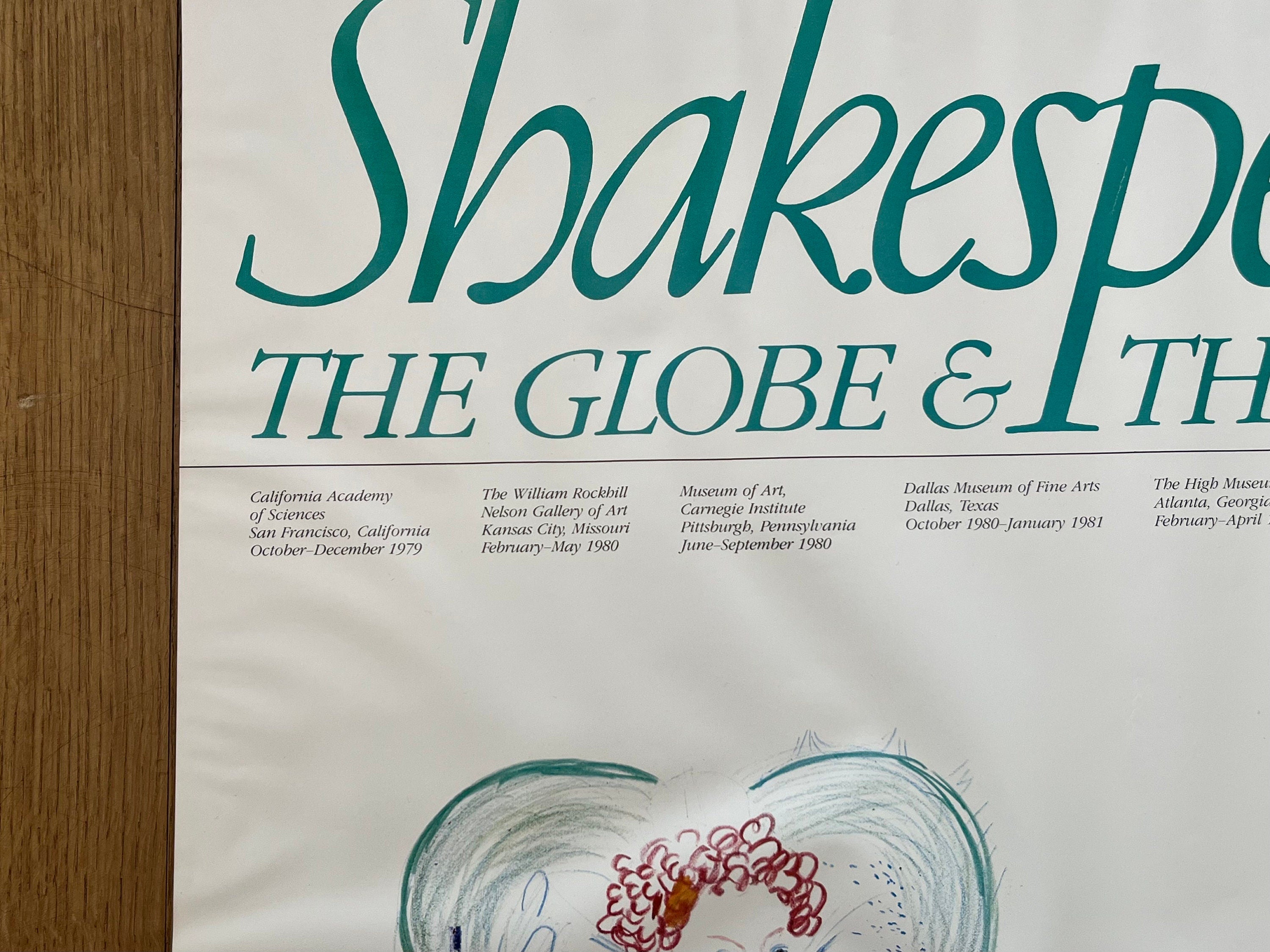 David Hockney vintage art exhibition poster used - 21.3"×29.9" (54×76cm)