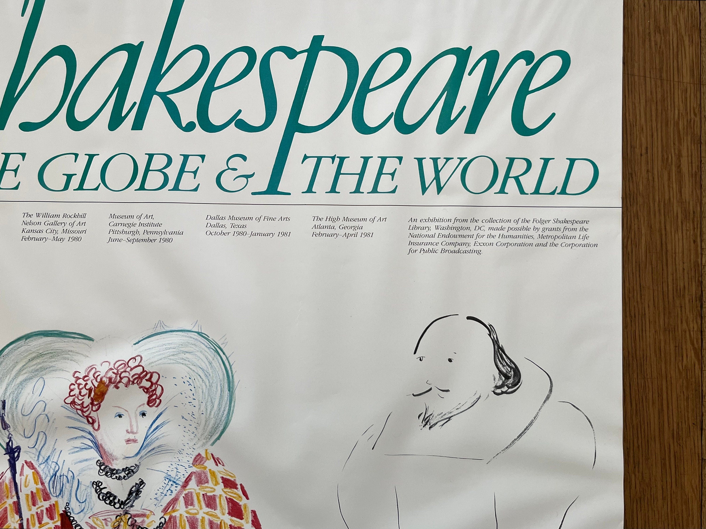 David Hockney vintage art exhibition poster used - 21.3"×29.9" (54×76cm)