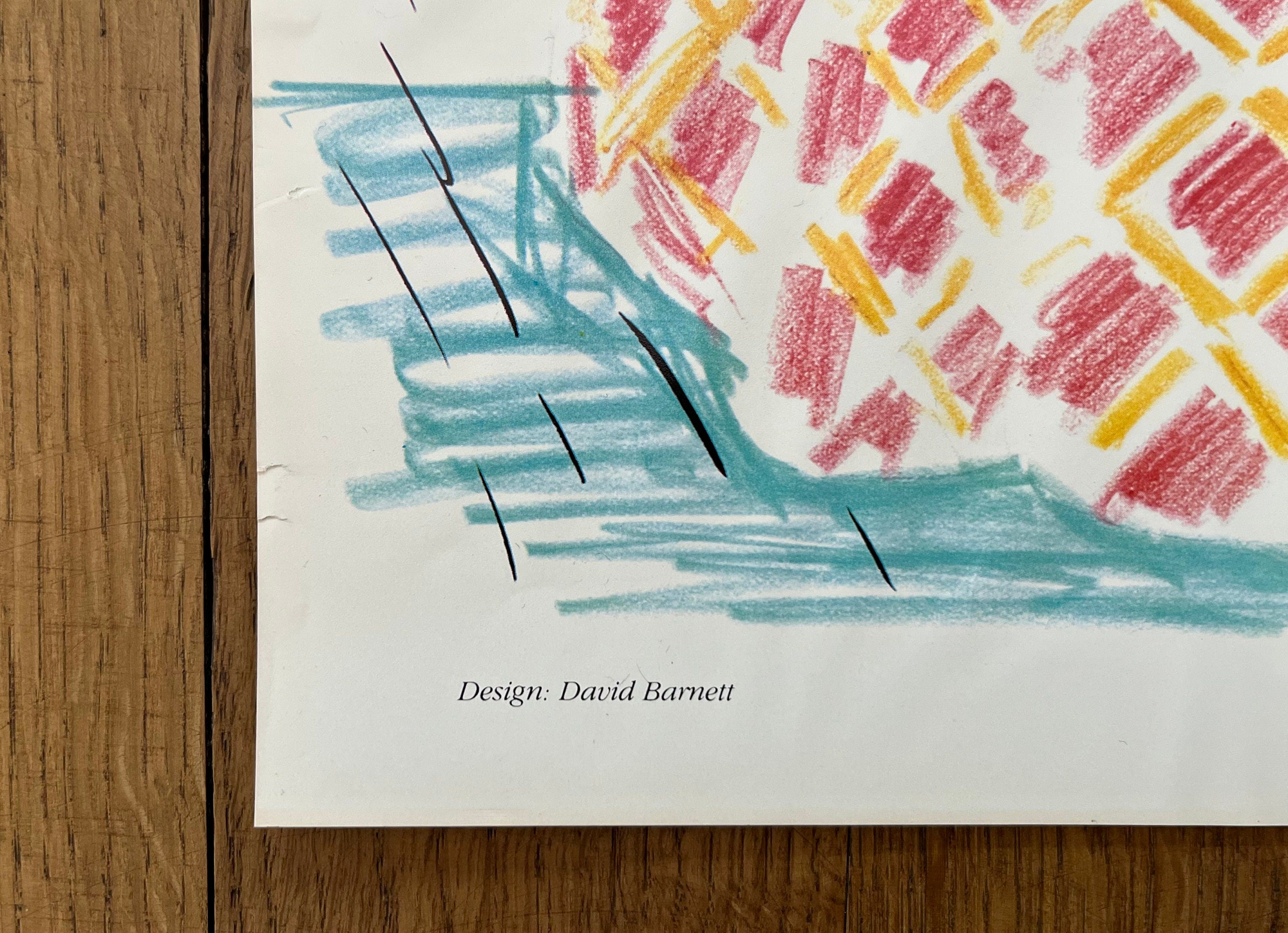 David Hockney vintage art exhibition poster used - 21.3"×29.9" (54×76cm)