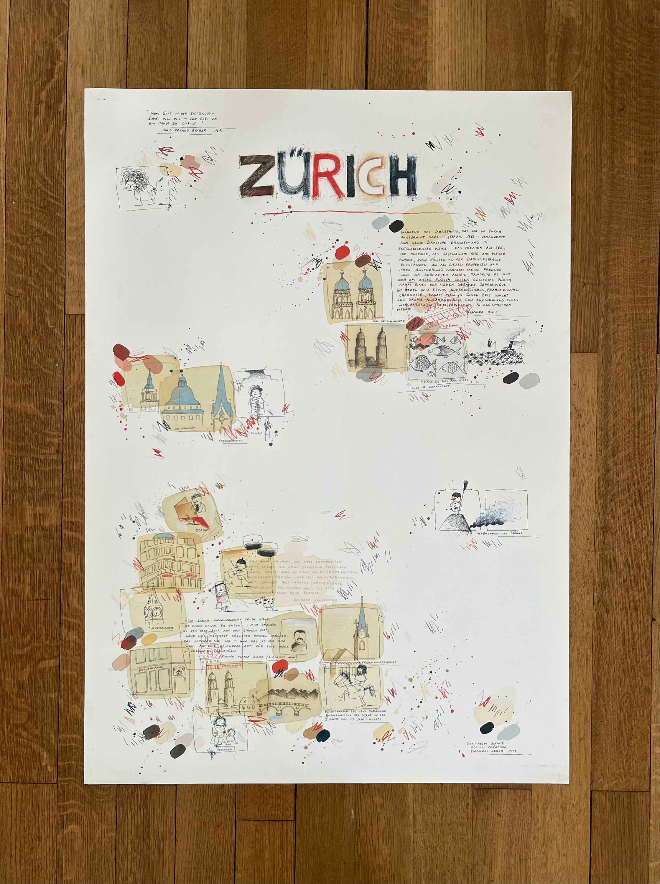 Wilhelm Schlote Original-Kunstdruckplakat – 70×100 cm