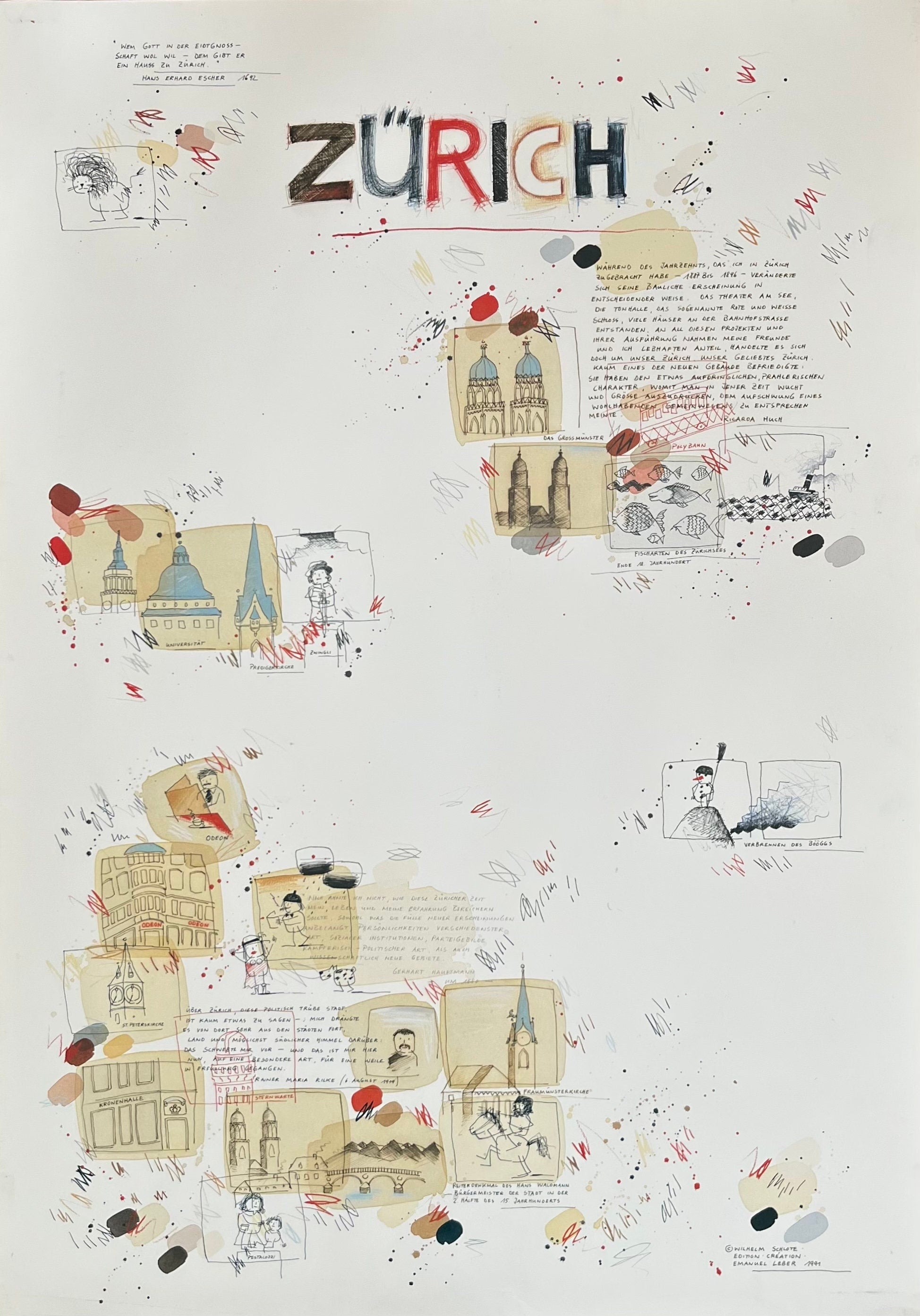 Wilhelm Schlote Original-Kunstdruckplakat – 70×100 cm