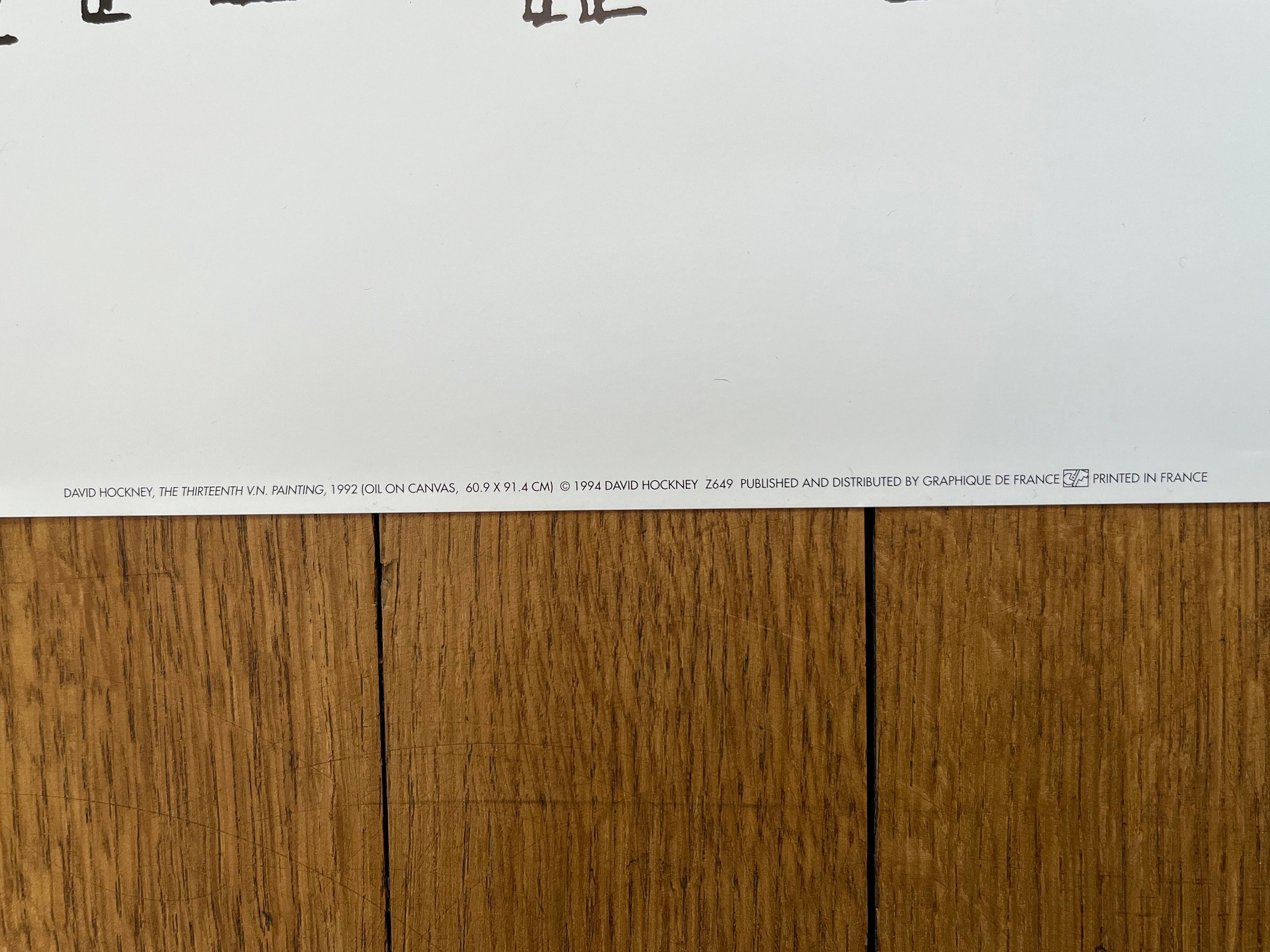 David Hockney original art poster - 26.0"×36.0" (66×91.5cm)