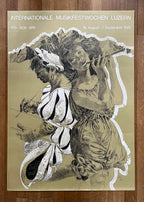 Hans Erni Luzern original music poster - 35.6"×50.4" (90.5×128cm)