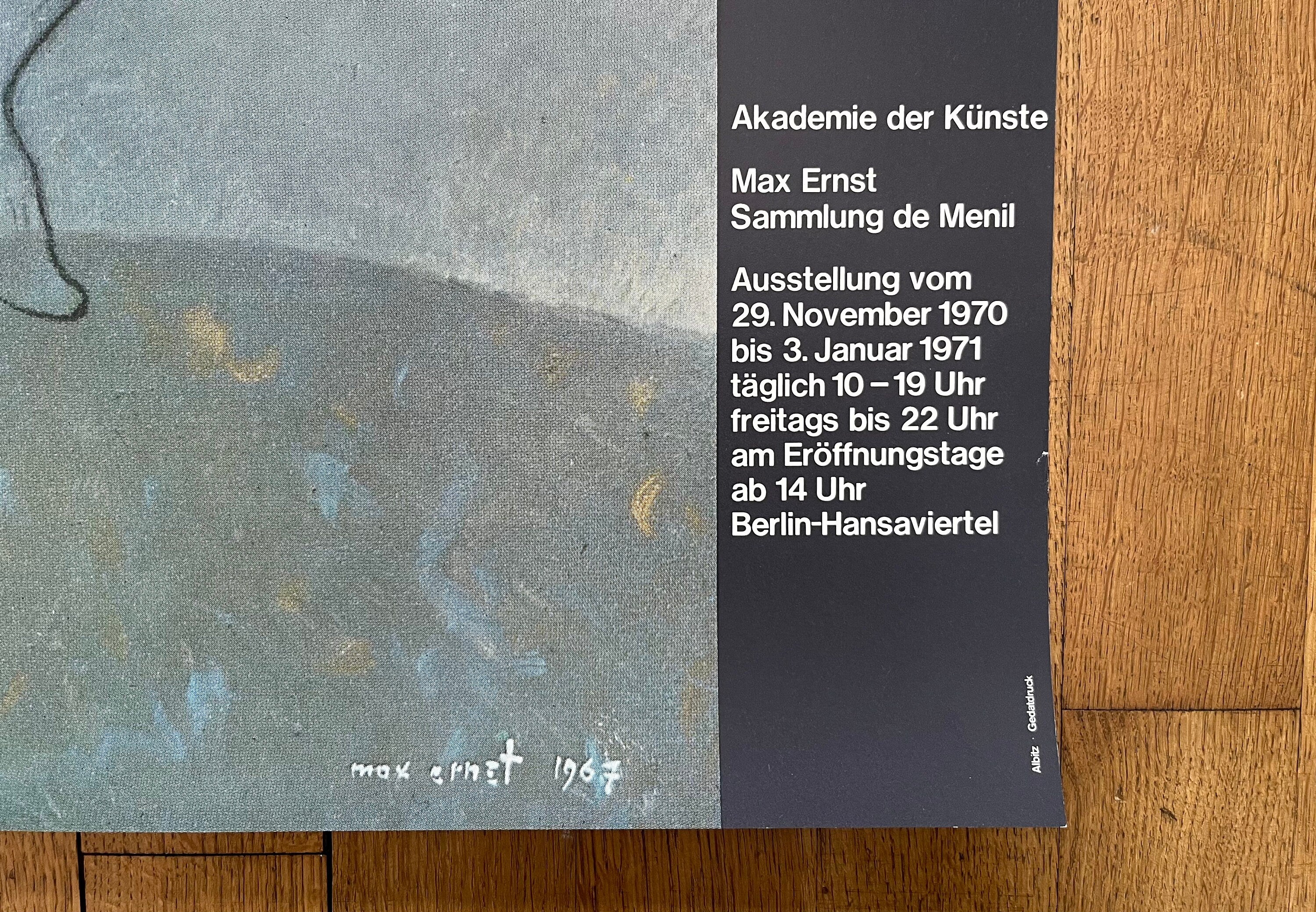 Max Ernst originales Kunstplakat – 84×90 cm