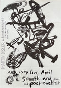 Martin Disler original art poster - 27.1"×38.9" (68.8×98.7cm)