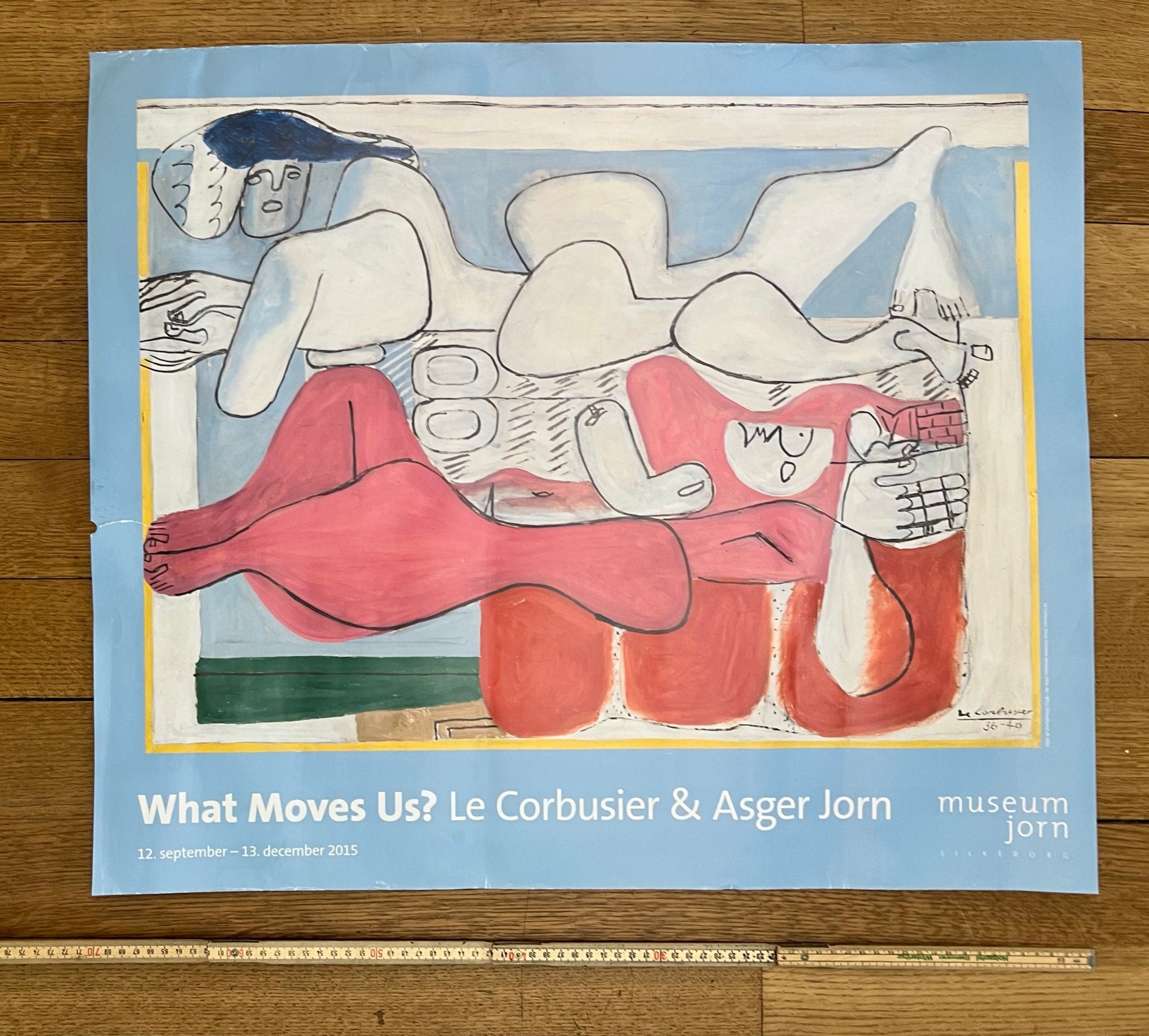 Le Corbusier & Asger Jorn originales Kunstplakat - 70×60cm