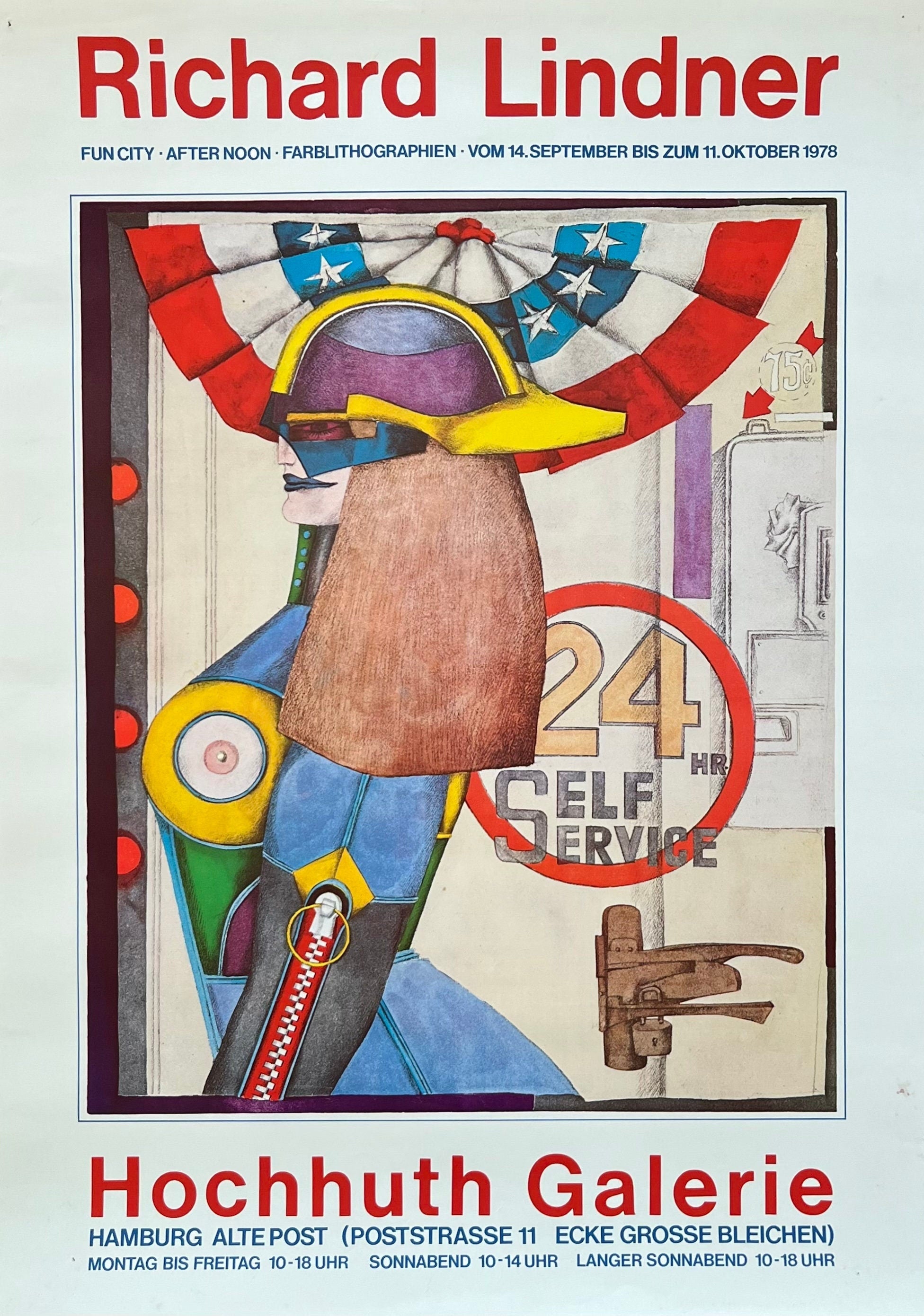 Richard Lindner Original-Plakat zur Kunstausstellung Pop Art – 24.7"×34.4" (62.8×87.5cm)