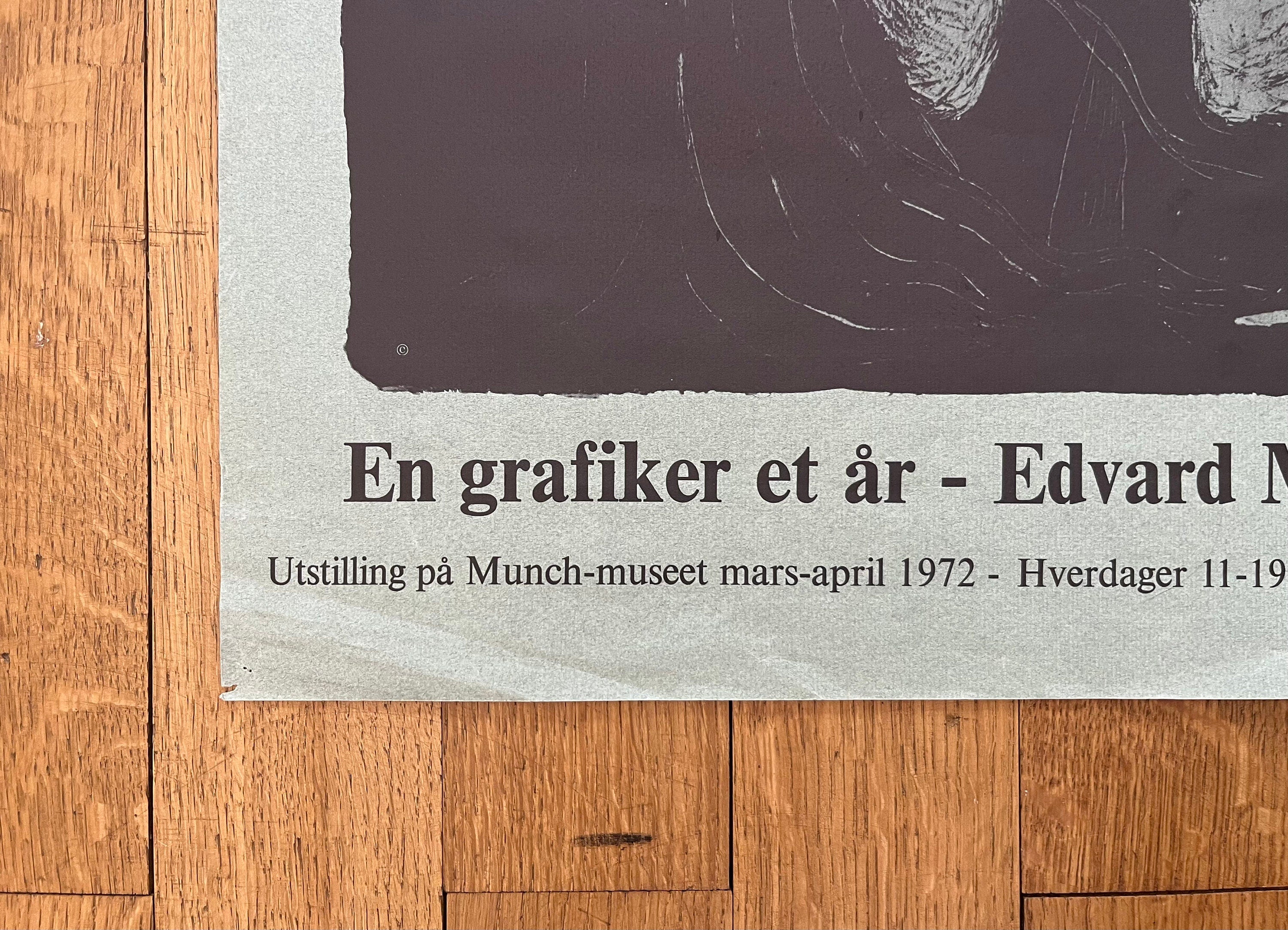 Edvard Munch original art poster - 18.5"×25.4" (47×64.5cm)
