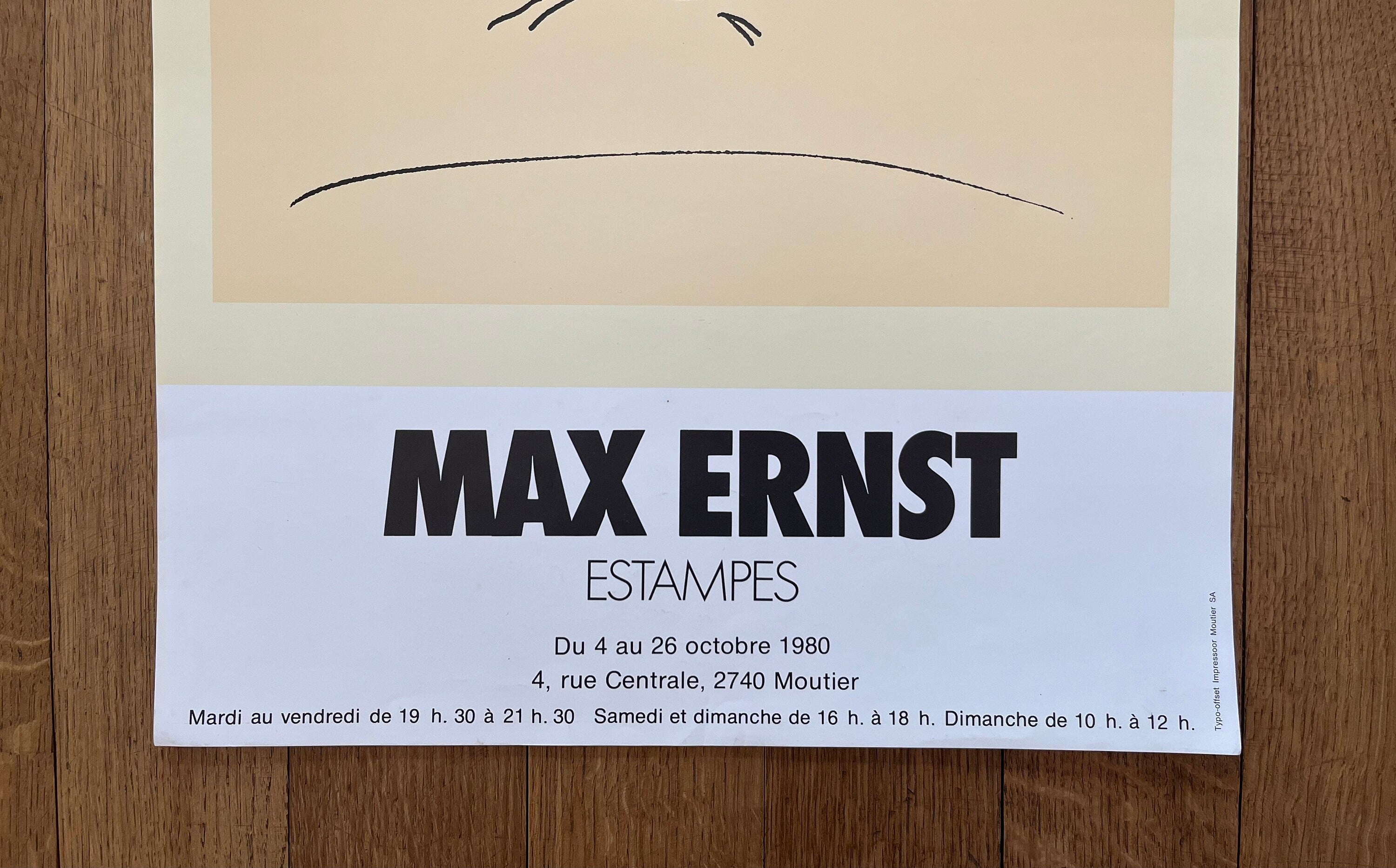 Max Ernst Kunstausstellung Plakat - 38.5×63.6cm