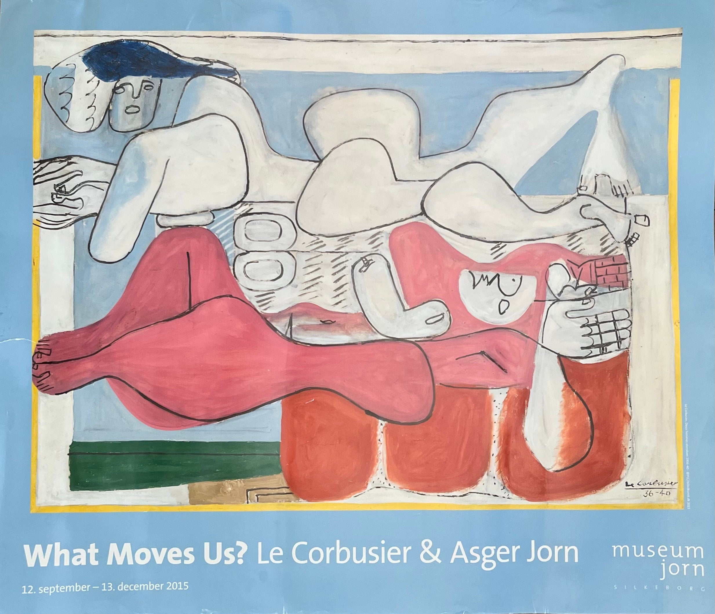 Le Corbusier & Asger Jorn original art poster - 27.6"×23.6" (70×60cm)