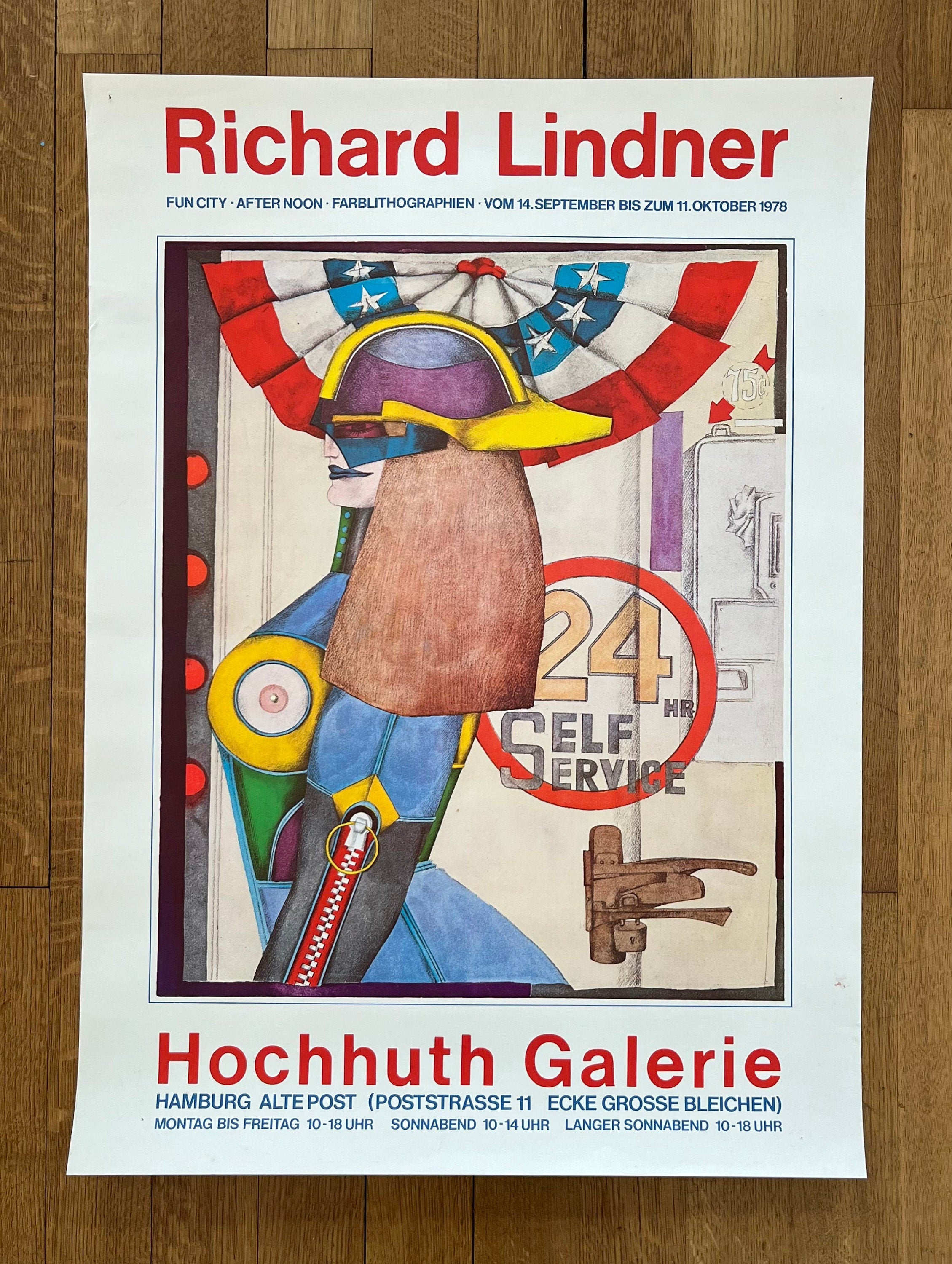 Richard Lindner Original-Plakat zur Kunstausstellung Pop Art – 24.7"×34.4" (62.8×87.5cm)