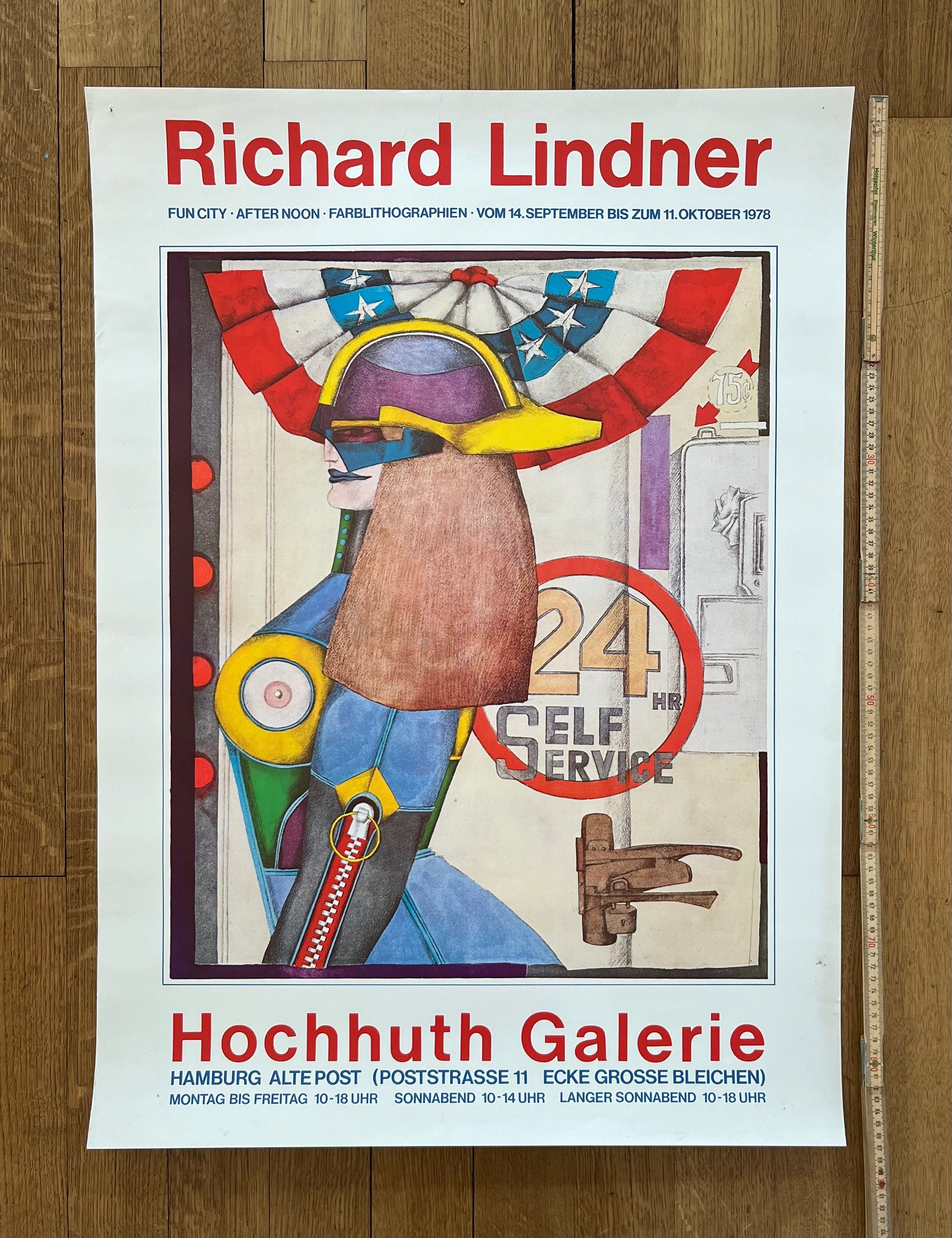 Richard Lindner Original-Plakat zur Kunstausstellung Pop Art – 24.7"×34.4" (62.8×87.5cm)