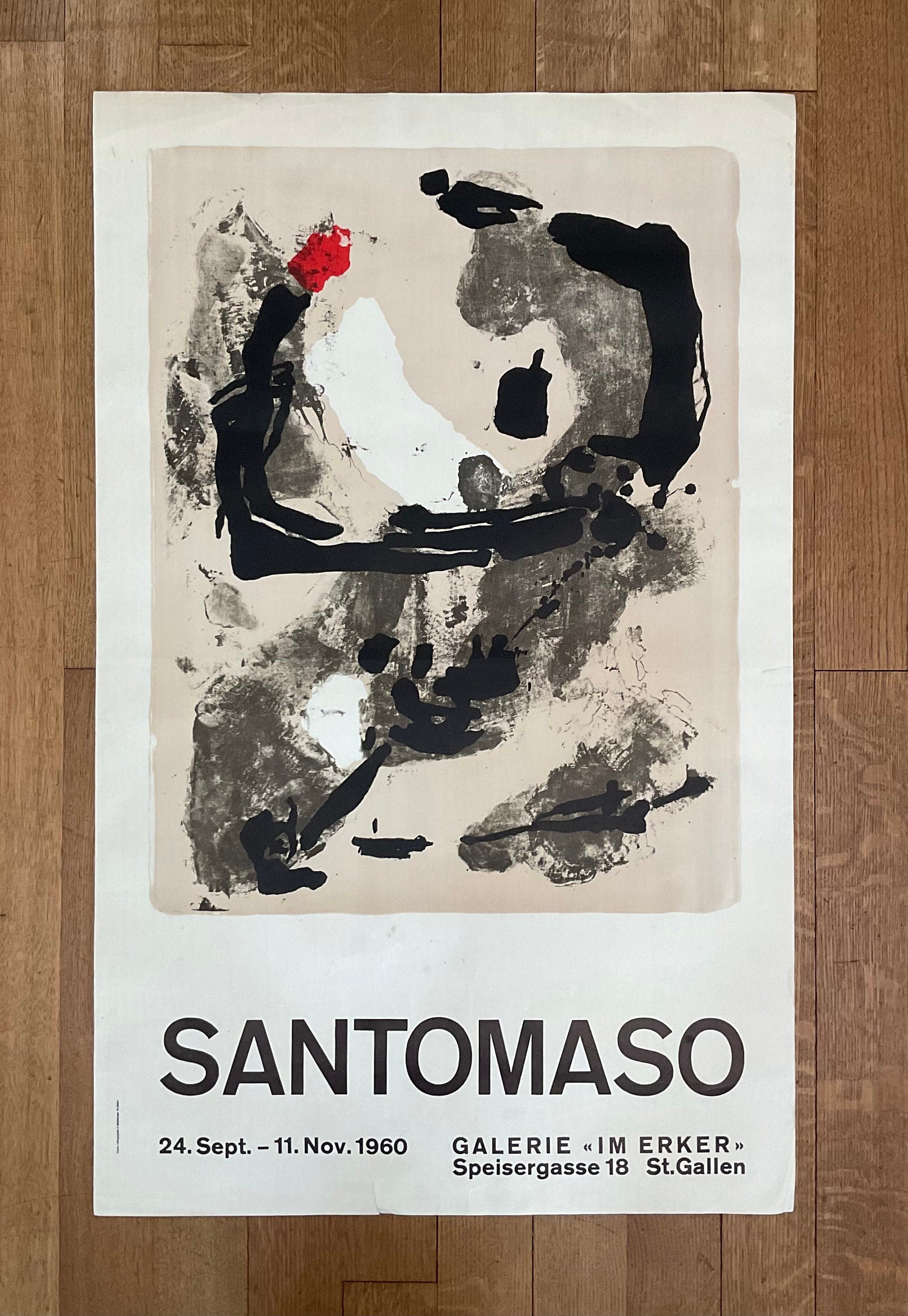 Original-Kunstplakat von Santomaso – 25,0″ × 40,0″ (63,5 × 101,5 cm)