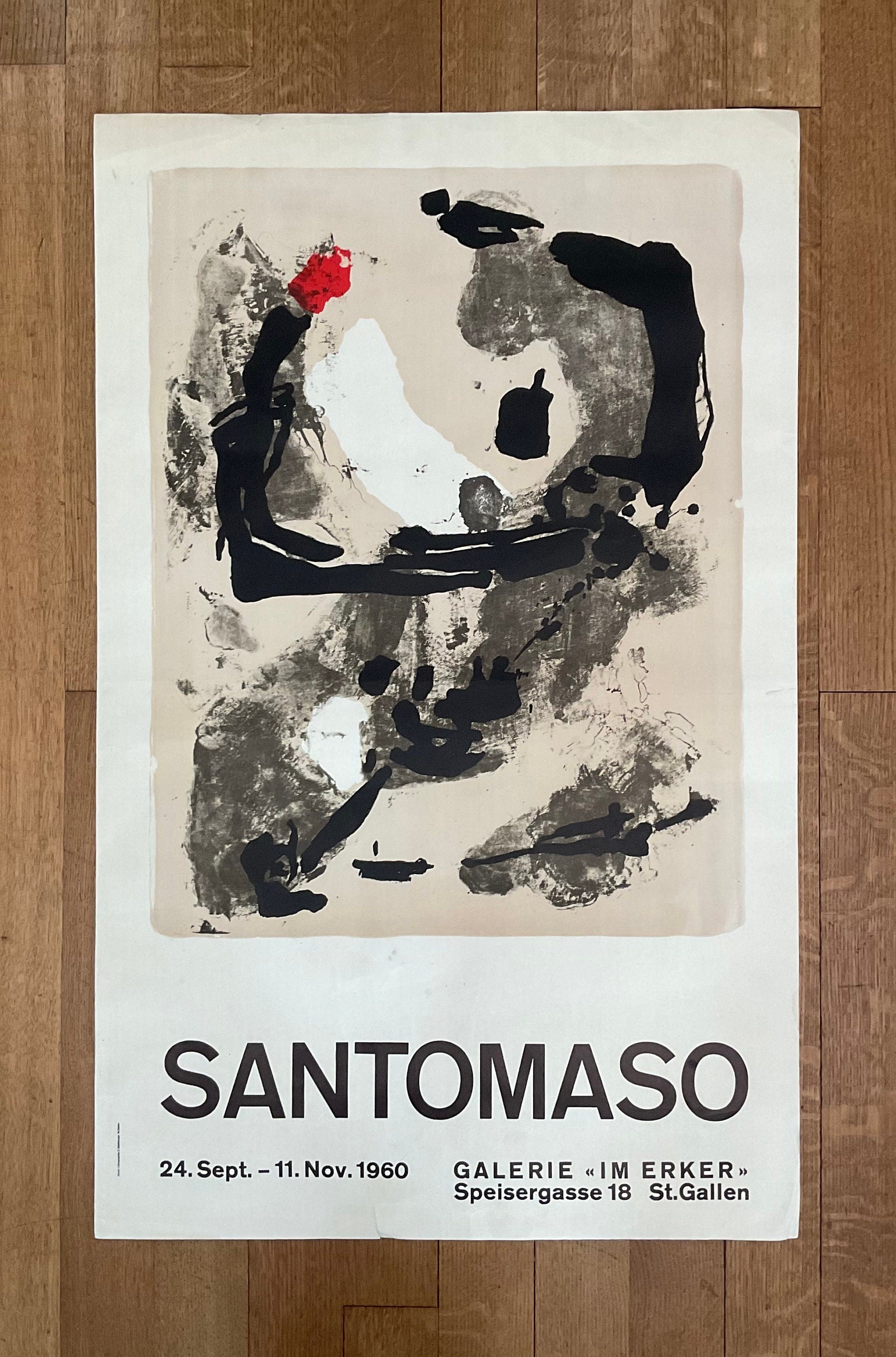 Original-Kunstplakat von Santomaso – 25,0″ × 40,0″ (63,5 × 101,5 cm)