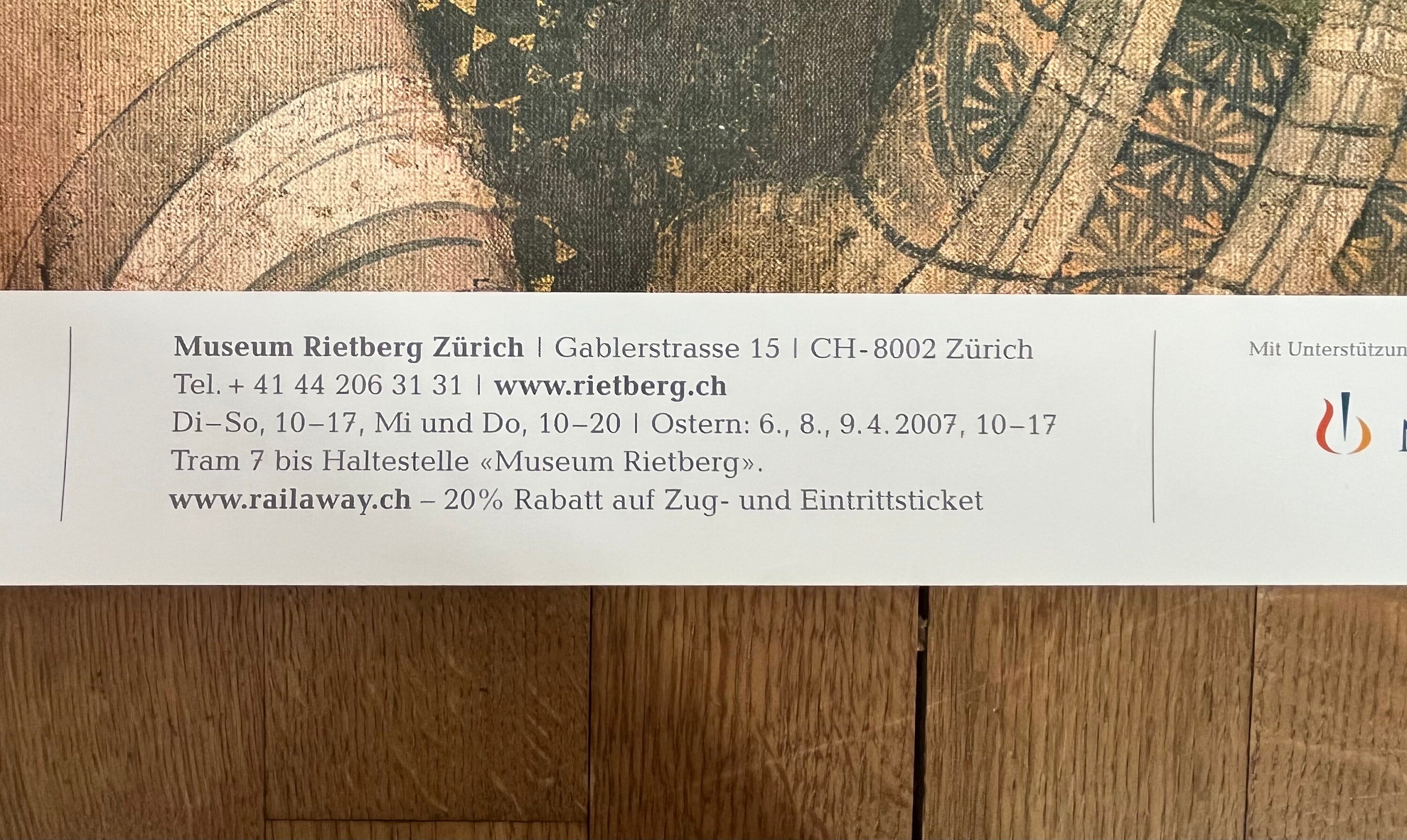 Museum Rietberg Zürich Kunstplakat - 89,5×128cm (35.2"×50.4")