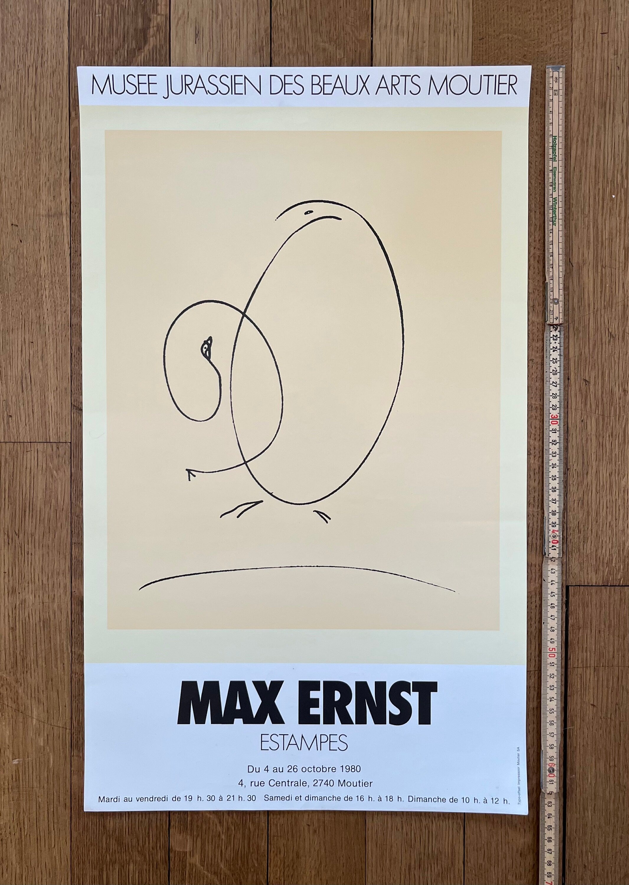 Max Ernst Kunstausstellung Plakat - 38.5×63.6cm