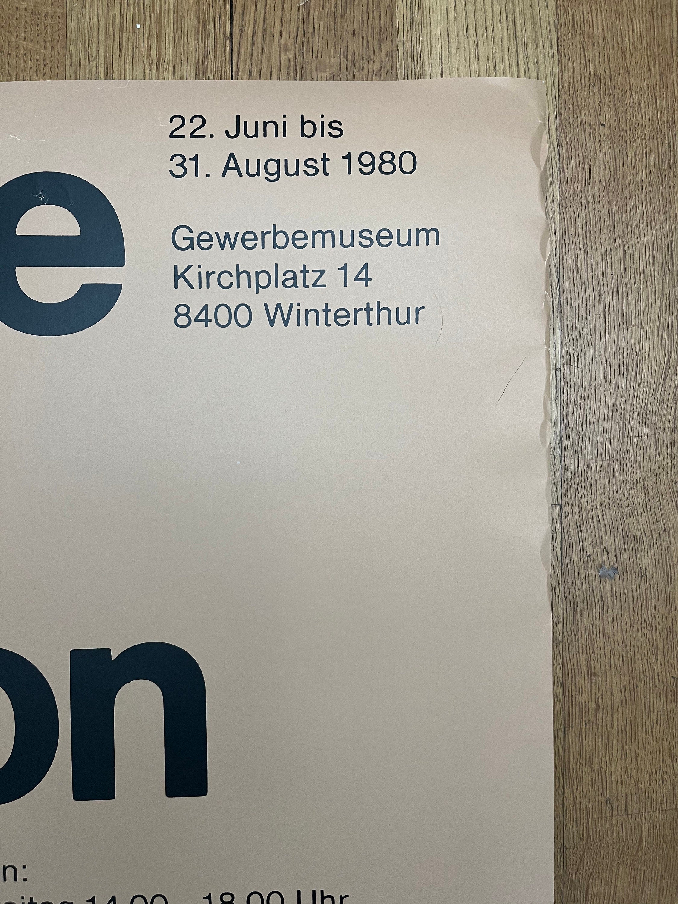 Winterthur Original Kunstplakat - 90,5×128 cm (35.6"×50.4")