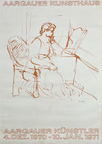 Eduard Spörri  original art poster - 35.6"×50.4" (90.5×128cm)
