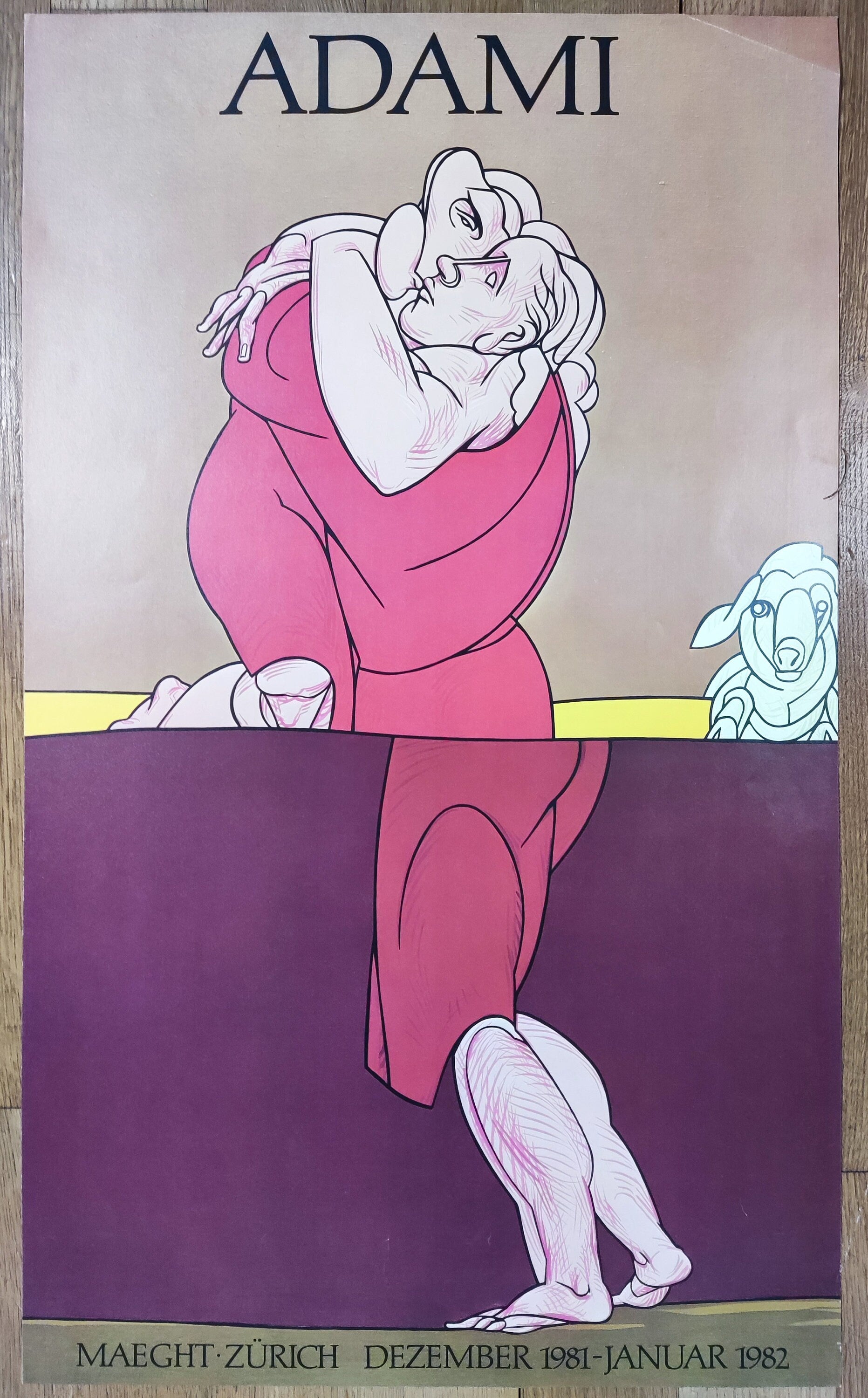 Valerio Adami originales Kunstplakat – 44×74cm