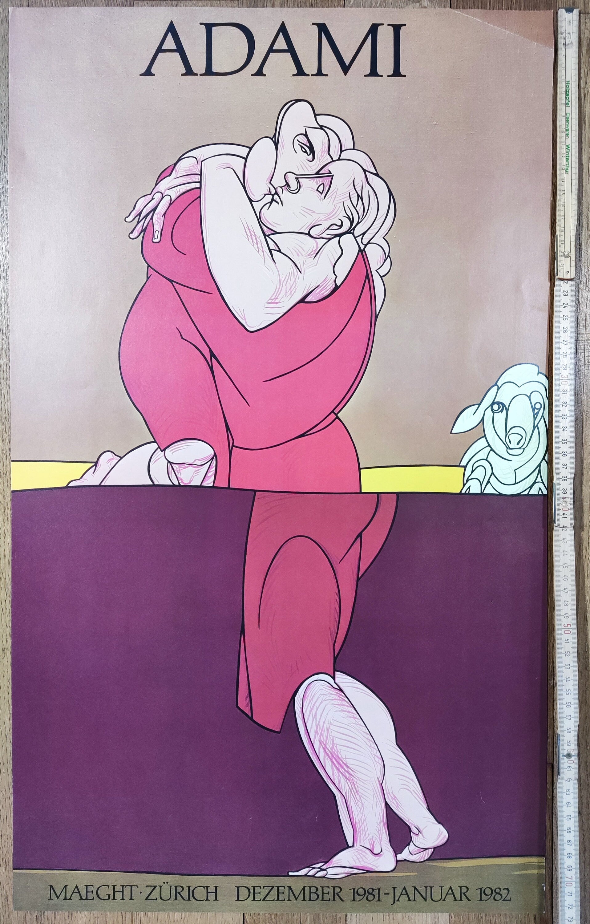 Valerio Adami originales Kunstplakat – 44×74cm
