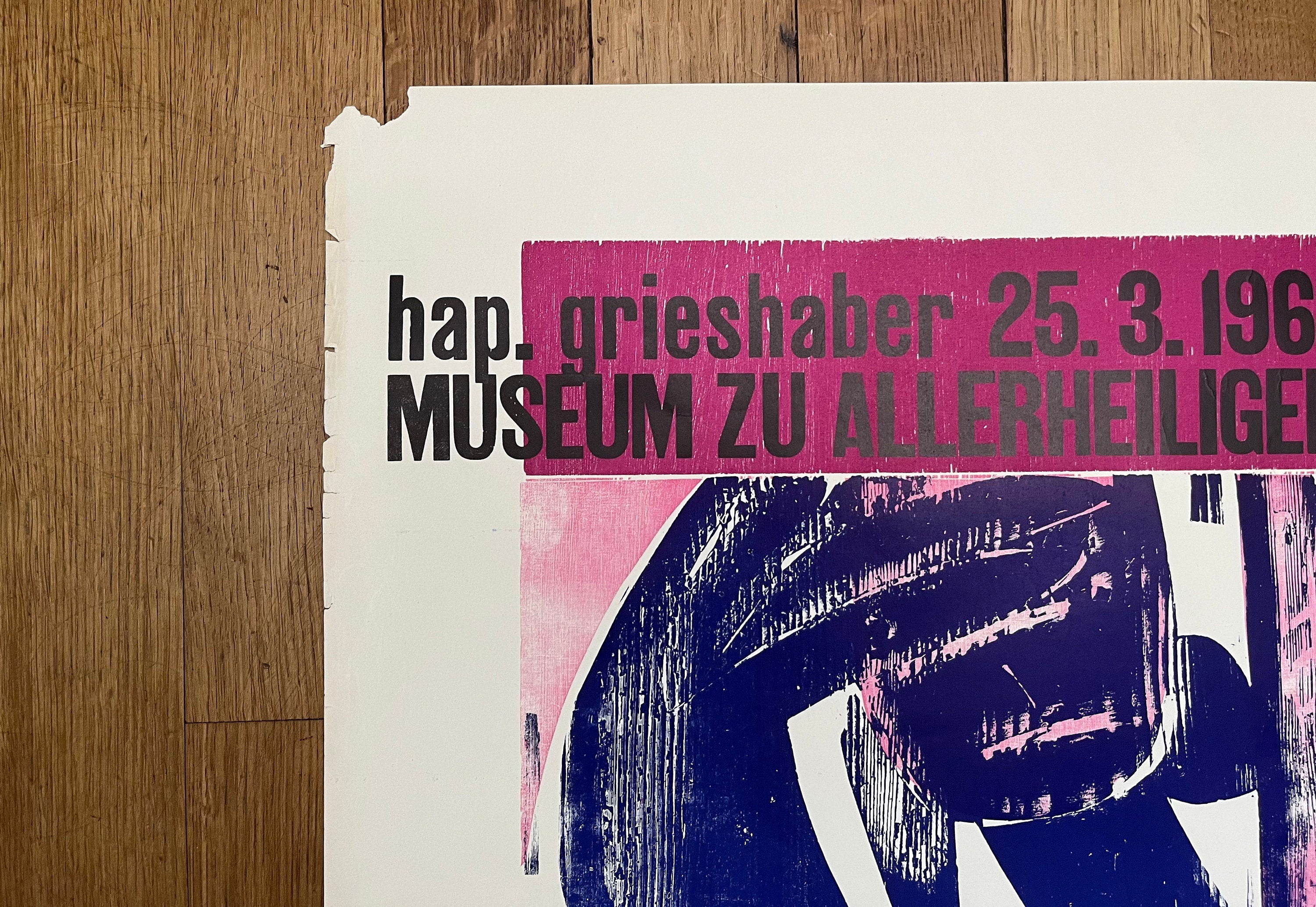 Hap Grieshaber Originalkunstplakat – 26.2"×36.0" (66.5×91.5cm)