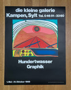 Hundertwasser Sylt original art poster - 28.0"×35.8" (71×91cm)