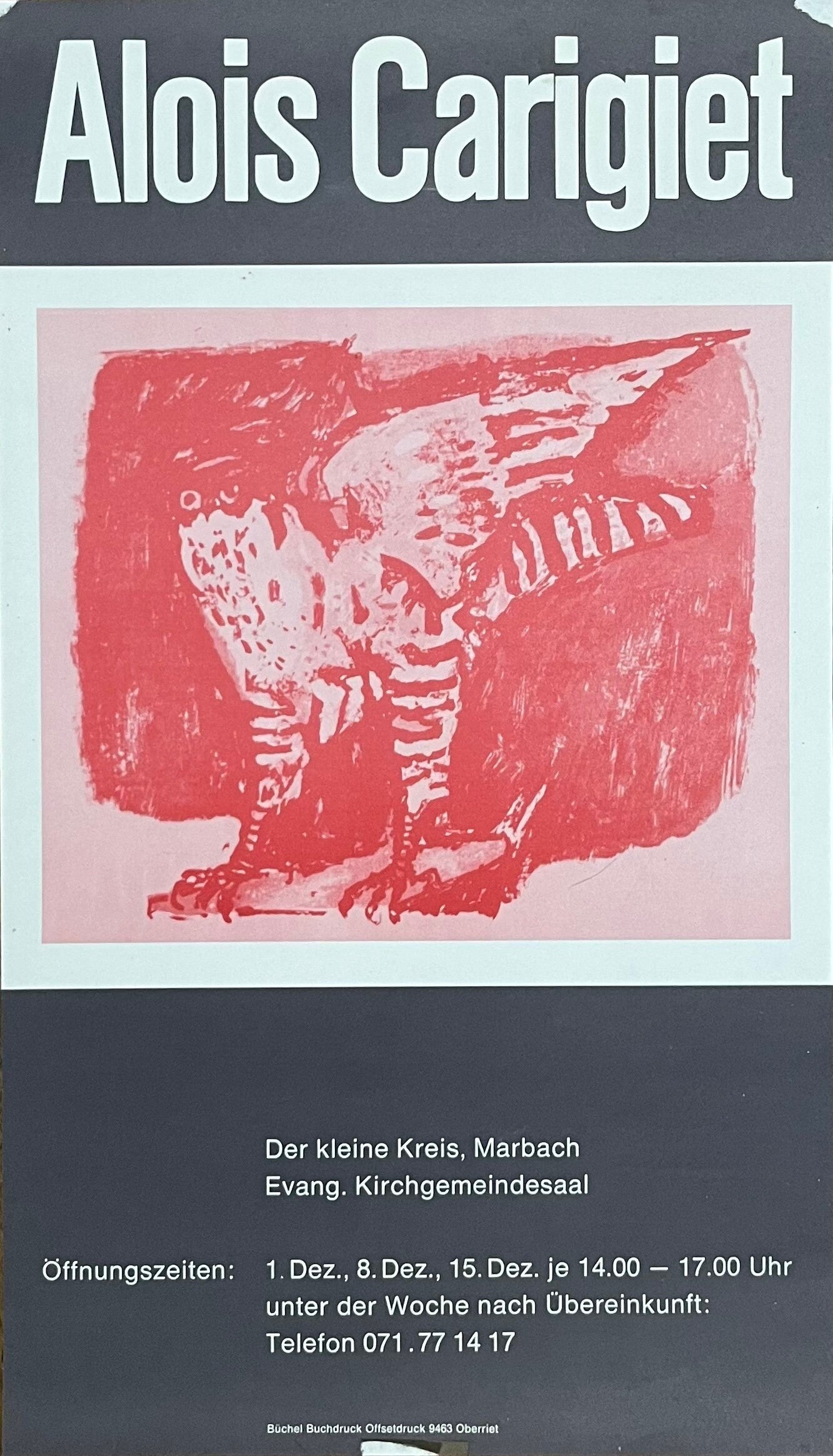 Alois Carigiet original art poster - 12.6"×21.9" (32×55.5cm)