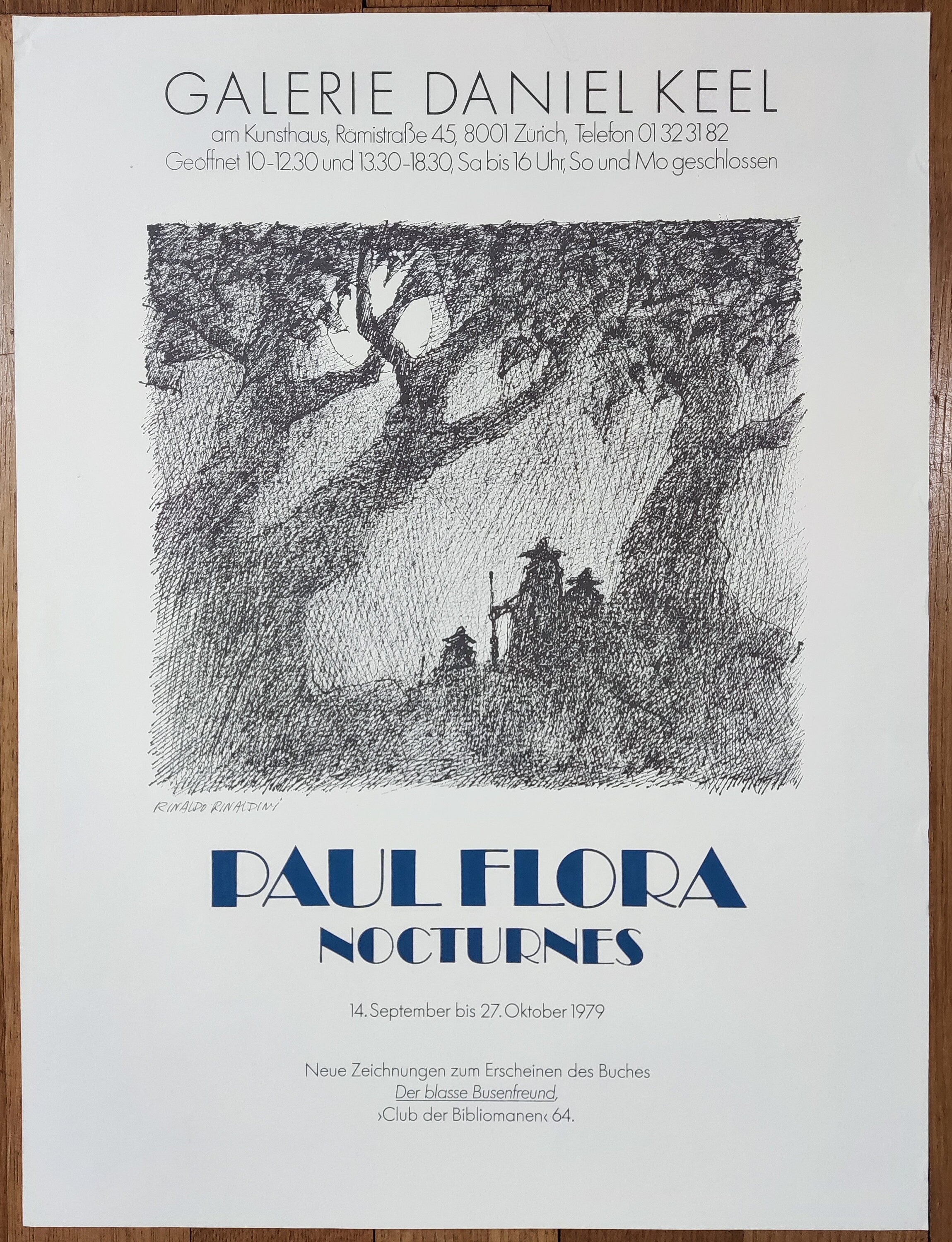 Paul Flora Original-Kunstplakat – 42 × 55,7 cm